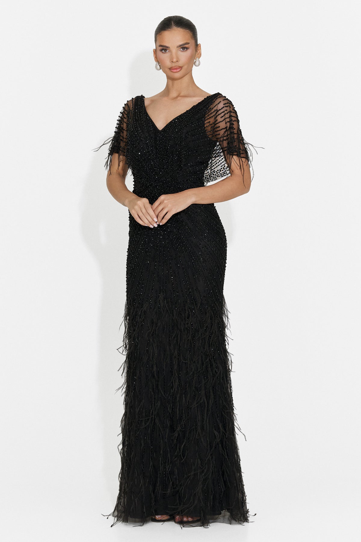 Rochie dama lunga neagra Elke Bogas, imaginea 9 din 10