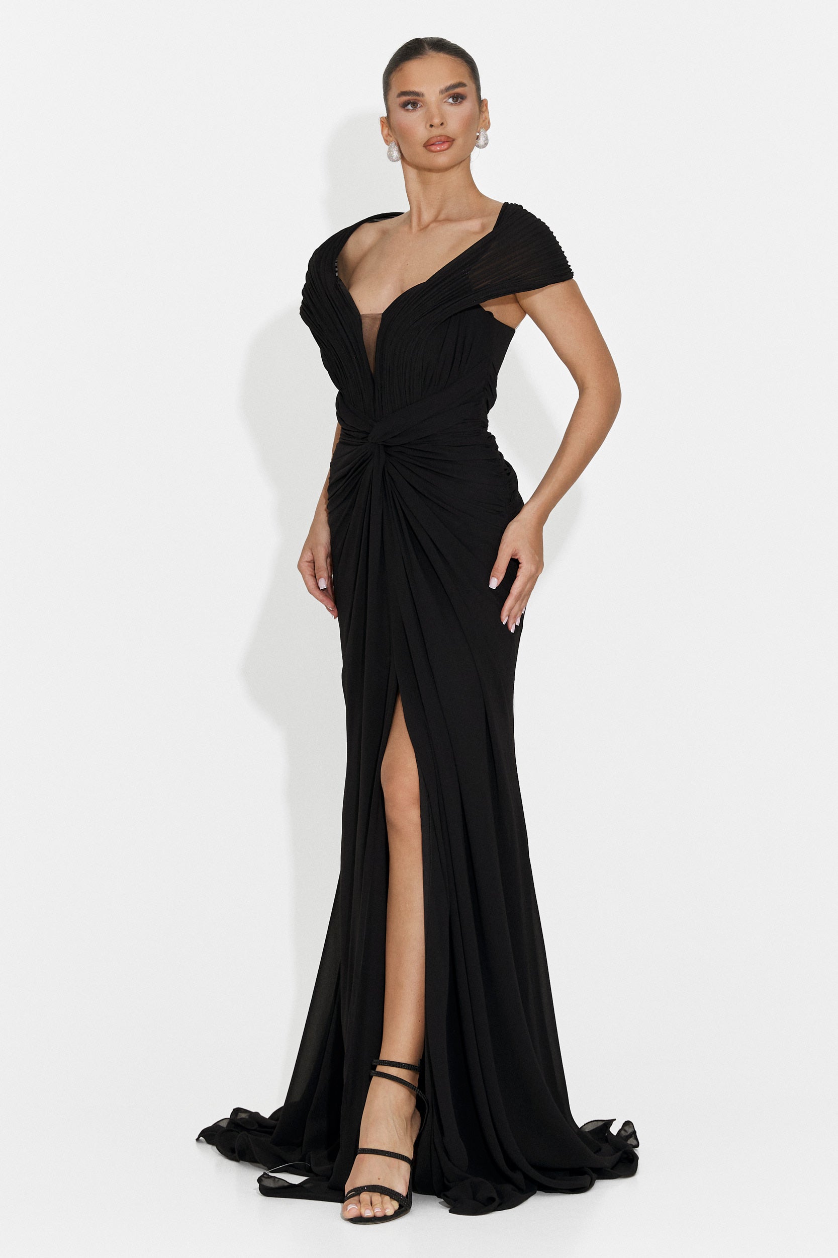 Rochie dama lunga neagra Emilia Bogas