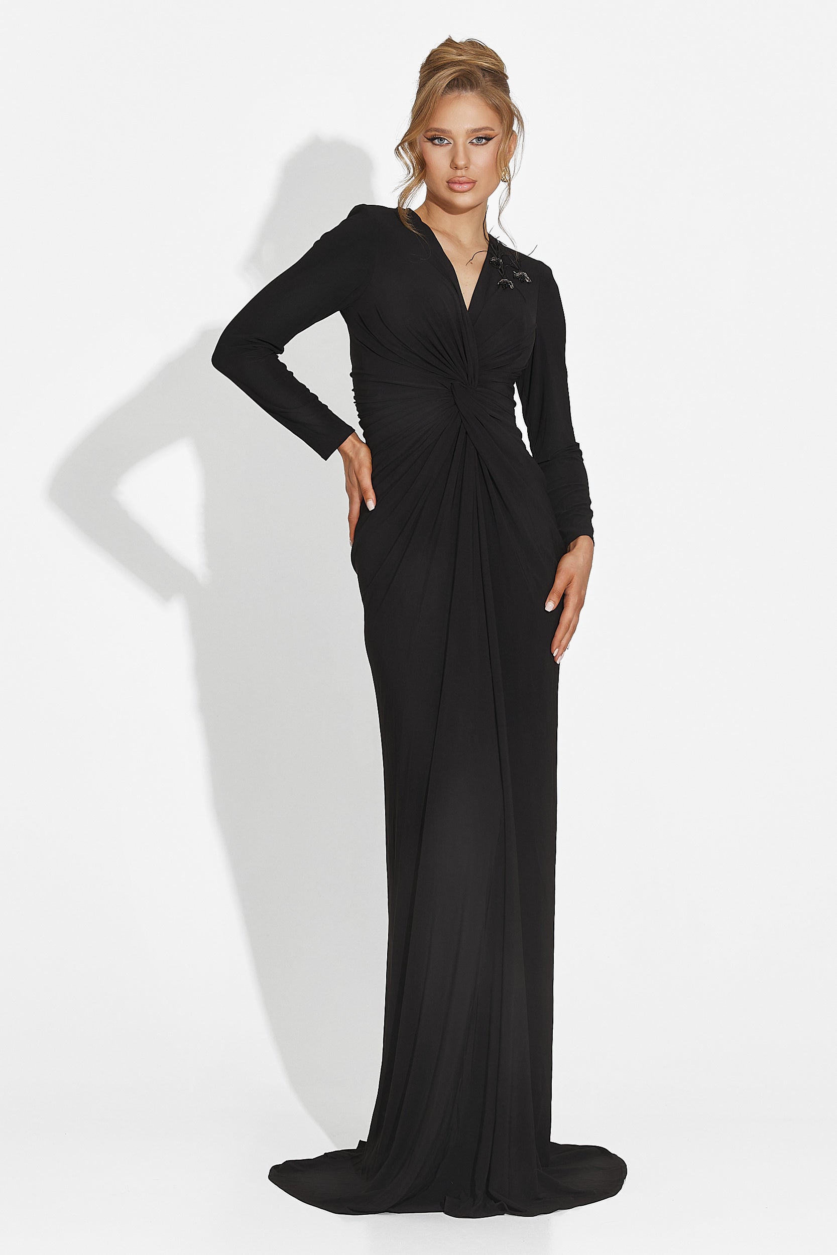 Ensa Bogas Long Black Ladies Dress