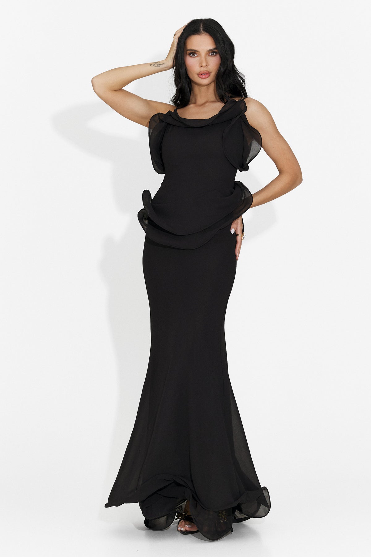 Rochie dama lunga neagra Flary Bogas, imaginea 7 din 7