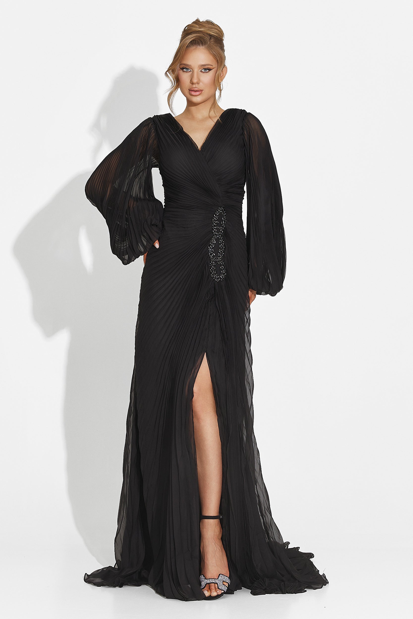 Rochie dama lunga neagra Linares Bogas