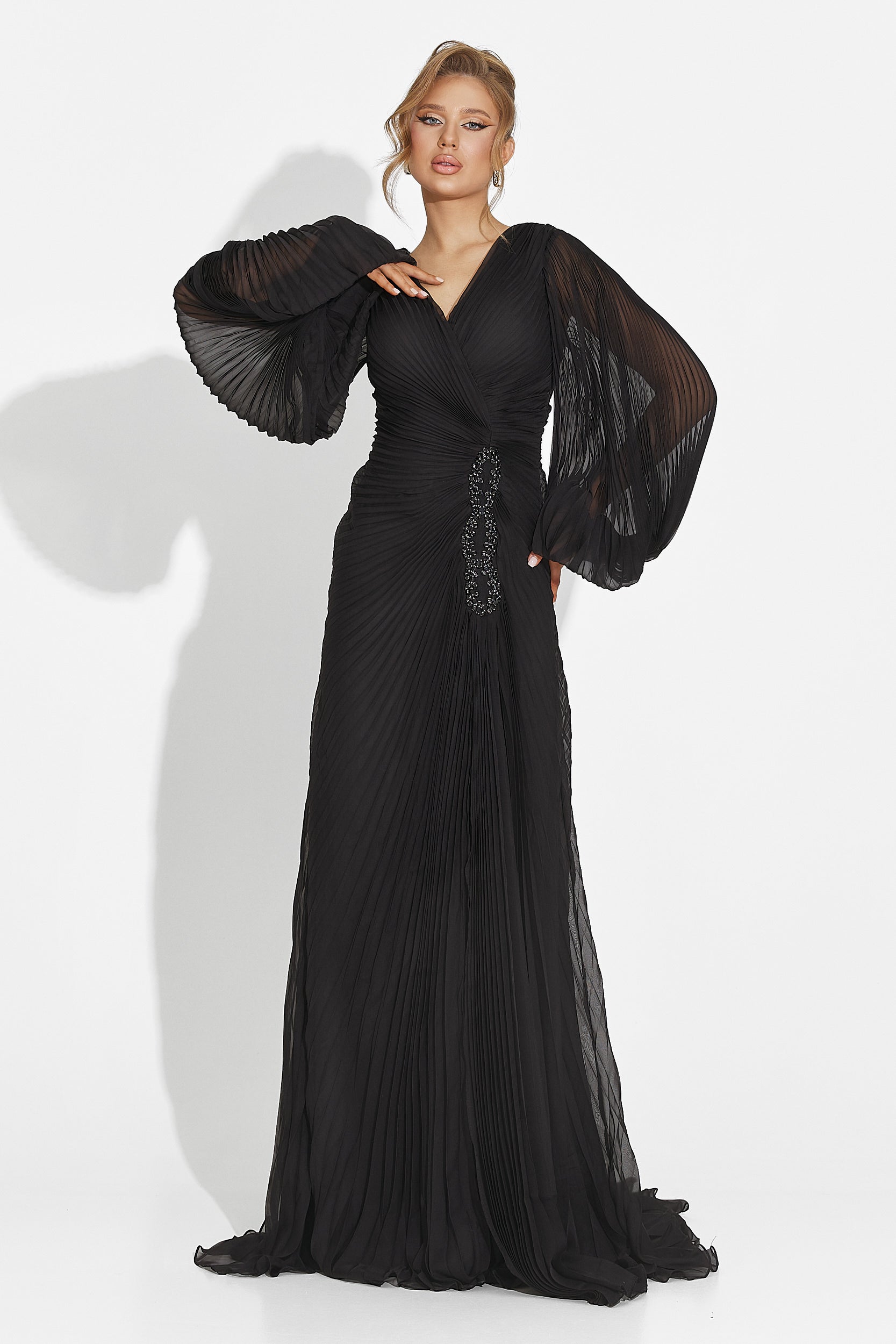 Rochie dama lunga neagra Linares Bogas