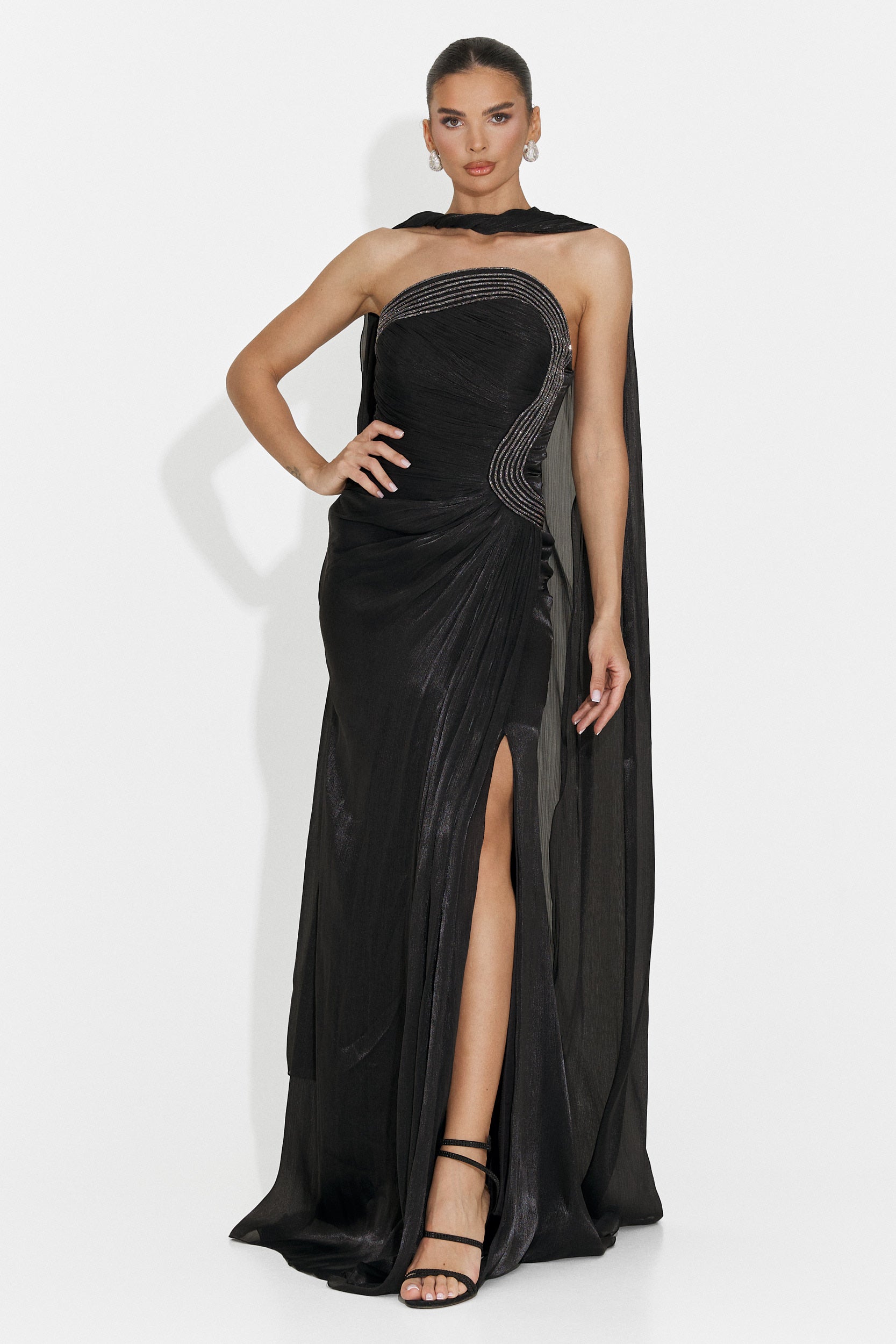 Rochie dama lunga neagra Moritz Bogas