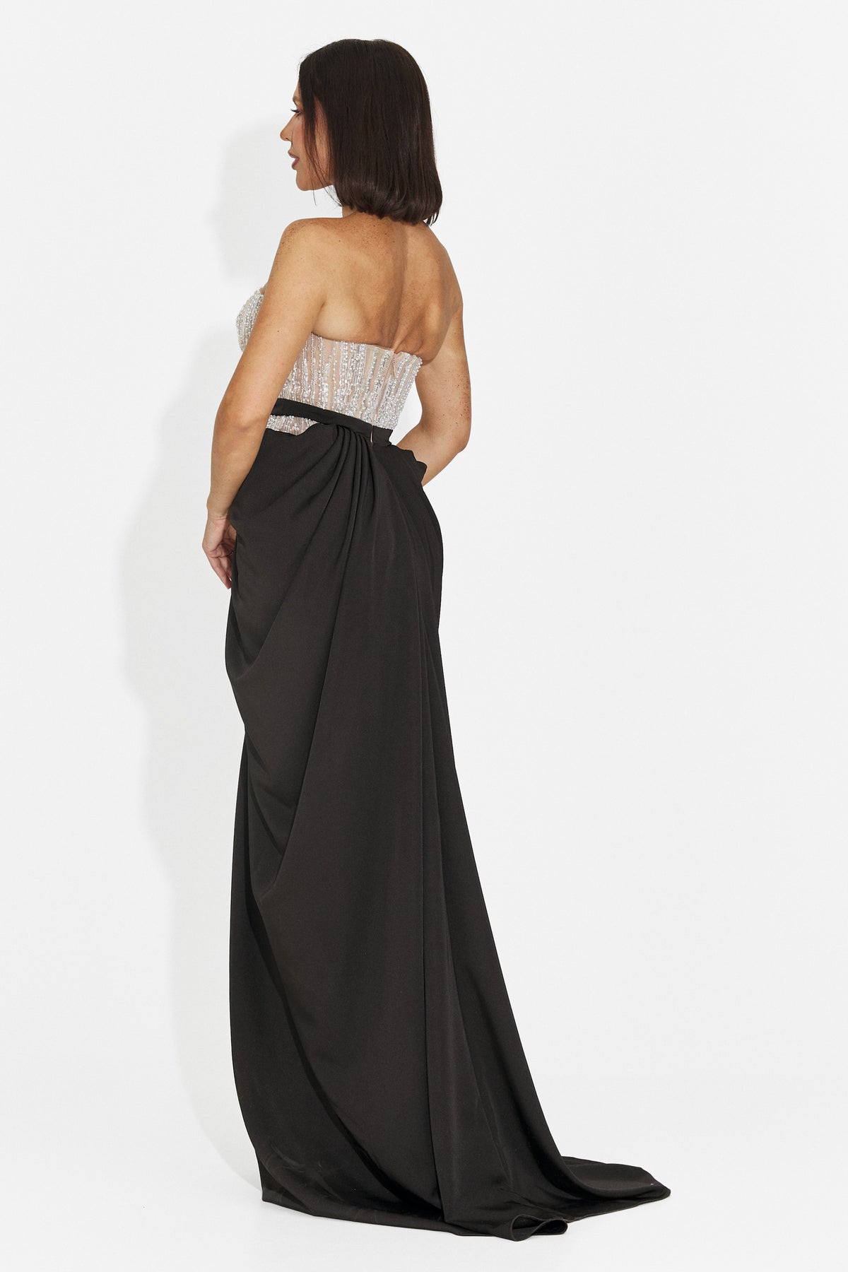 Rochie dama lunga neagra Pagyna Bogas, imaginea 2 din 6