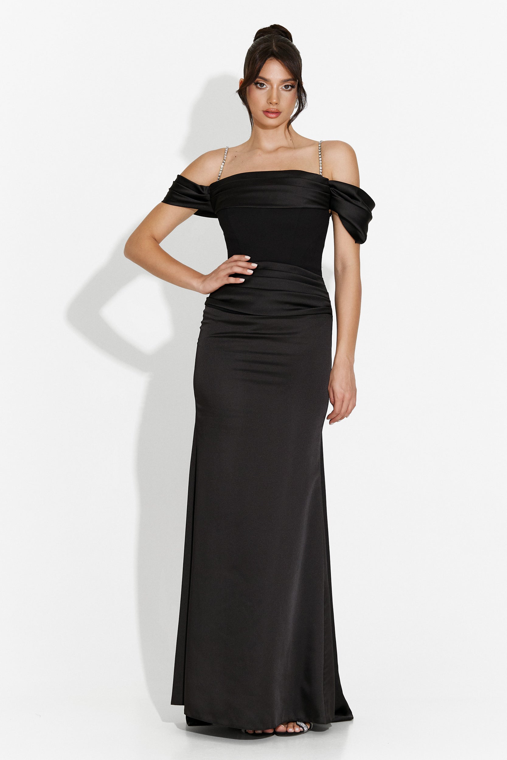 Porteo Bogas Long Black Dress for Women