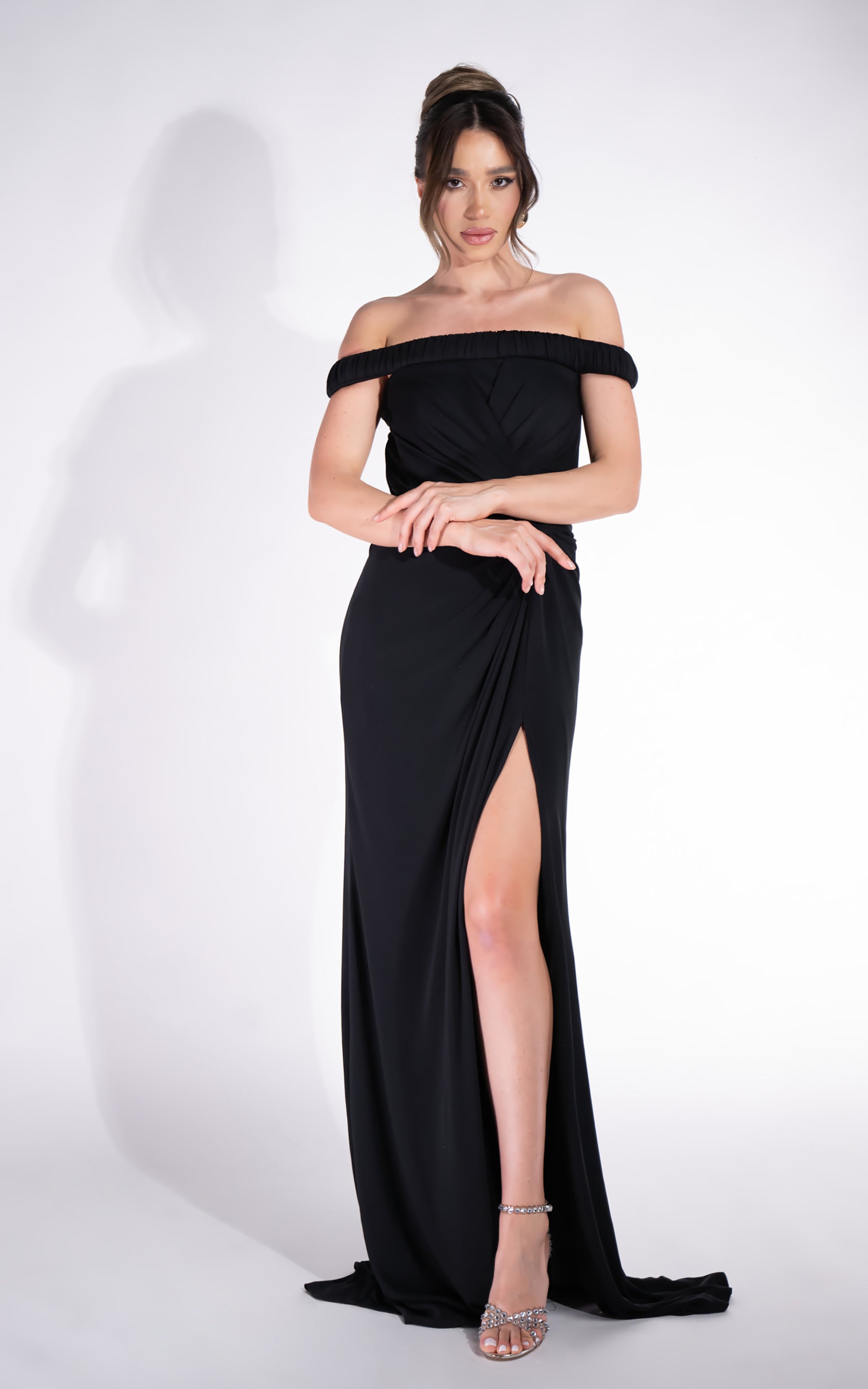 Rochie dama lunga neagra Rehise Bogas
