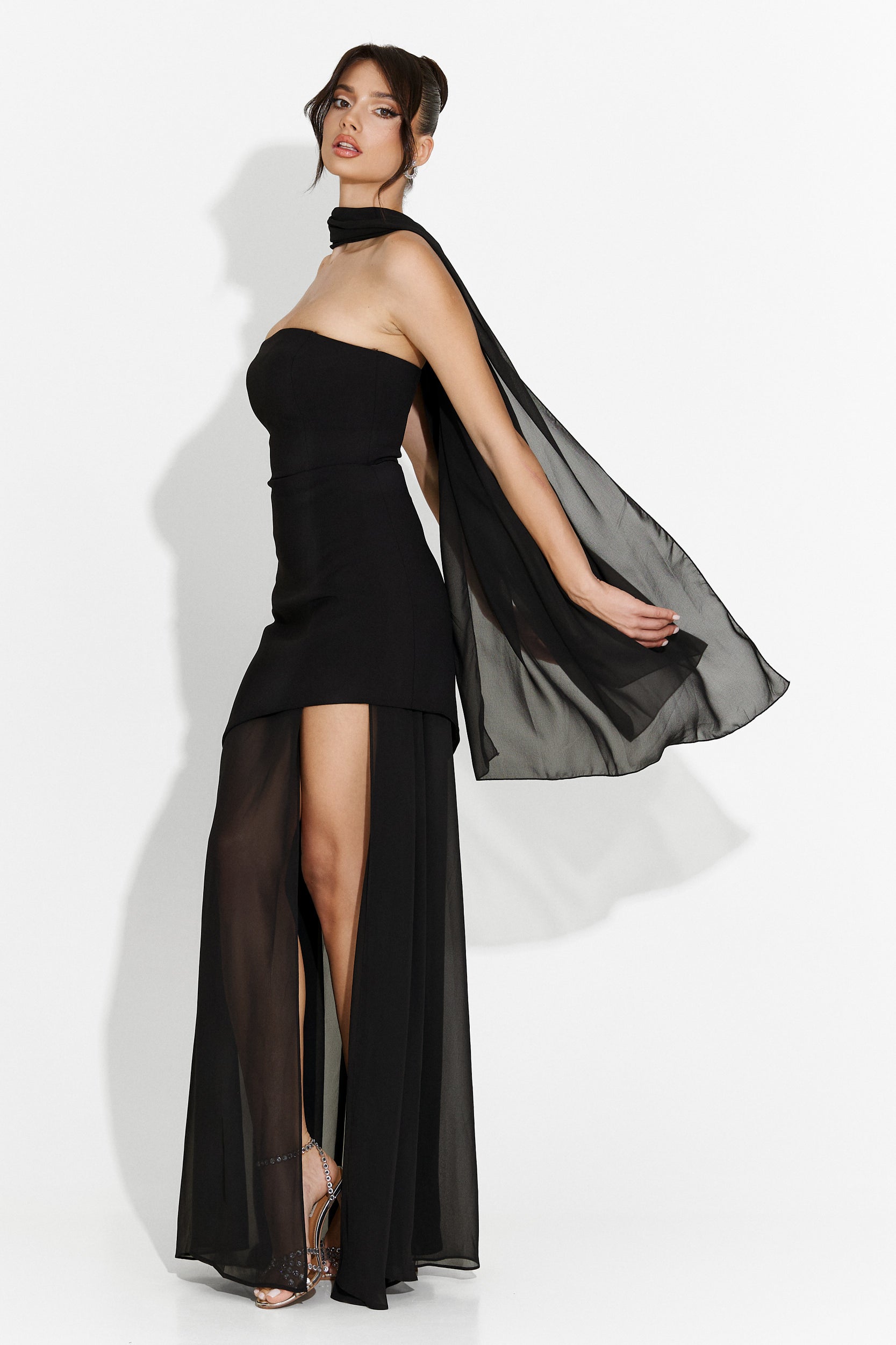 Vanasia Bogas Long Black Dress for Women
