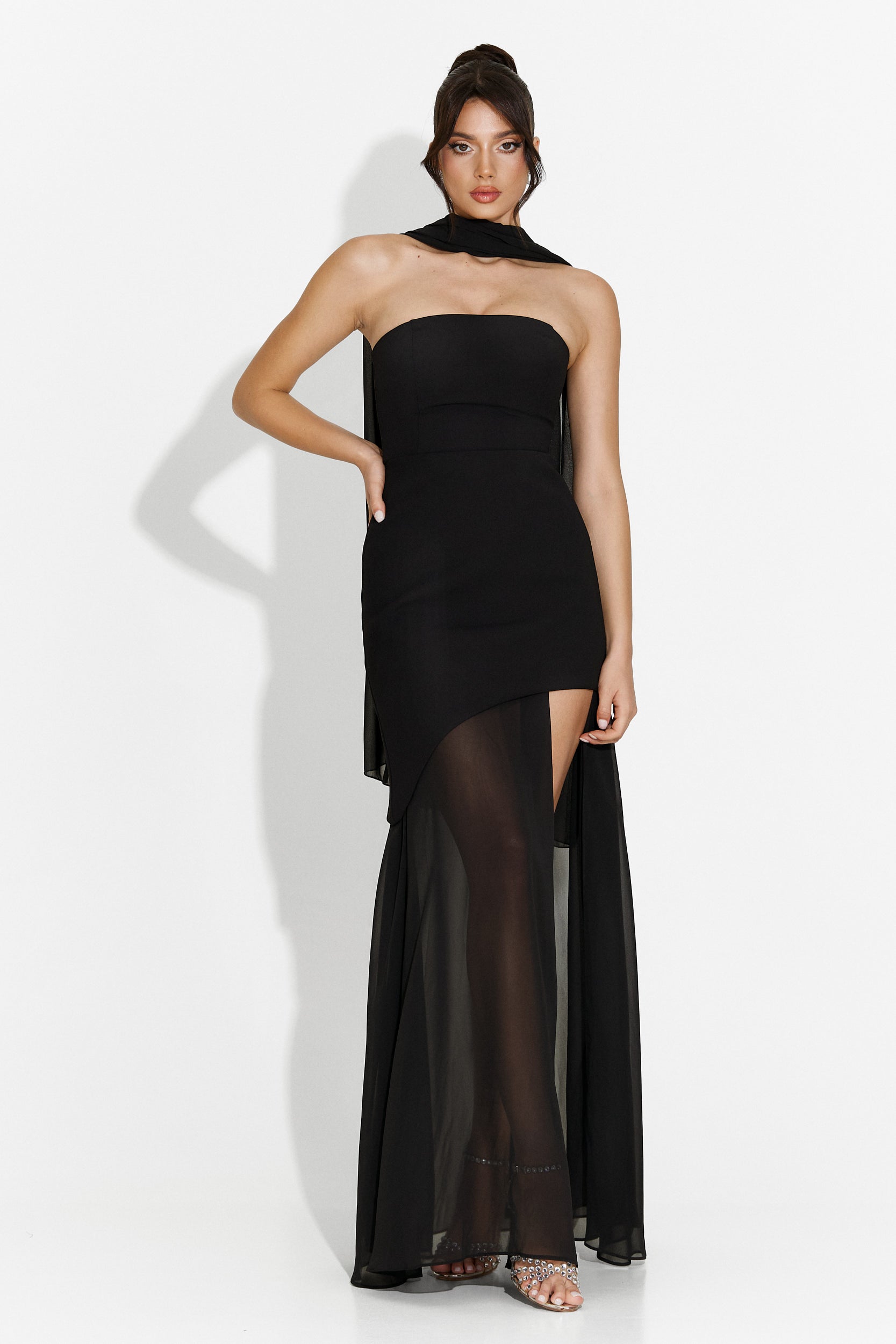 Vanasia Bogas Long Black Dress for Women