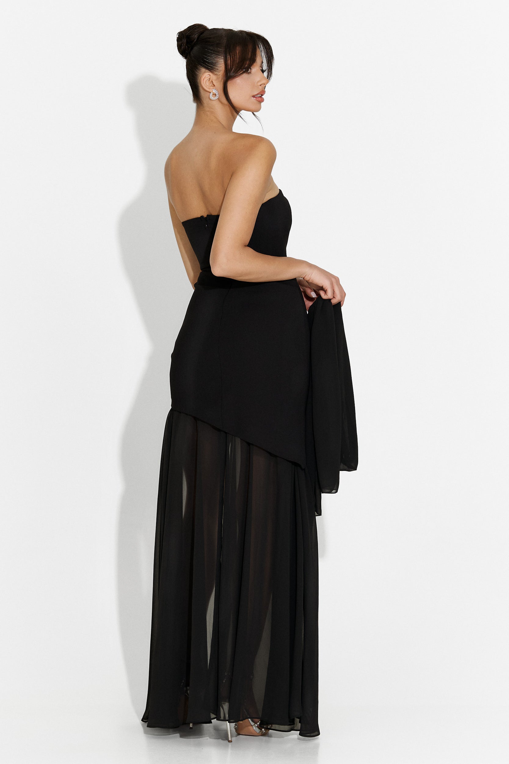 Vanasia Bogas Long Black Dress for Women