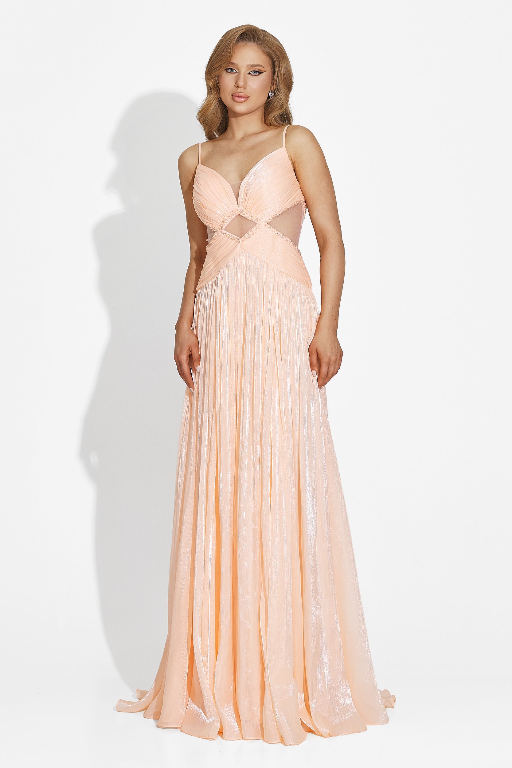 Latisha Bogas Long Peach Lady Dress
