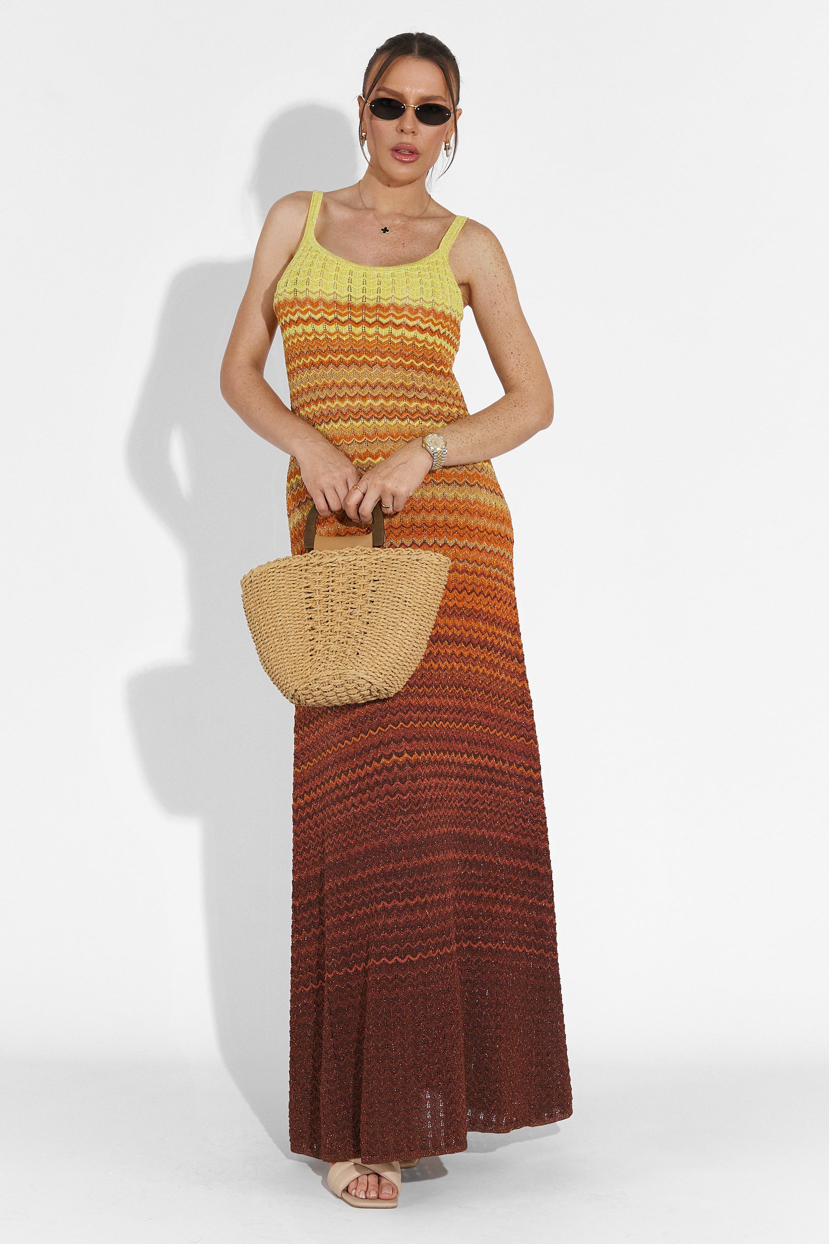 Quimphy Bogas Long Orange Ladies Dress