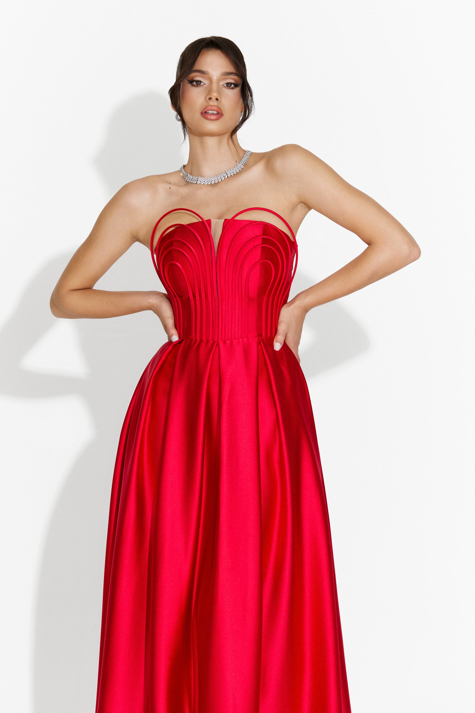 Carlena Bogas Long Red Ladies Dress