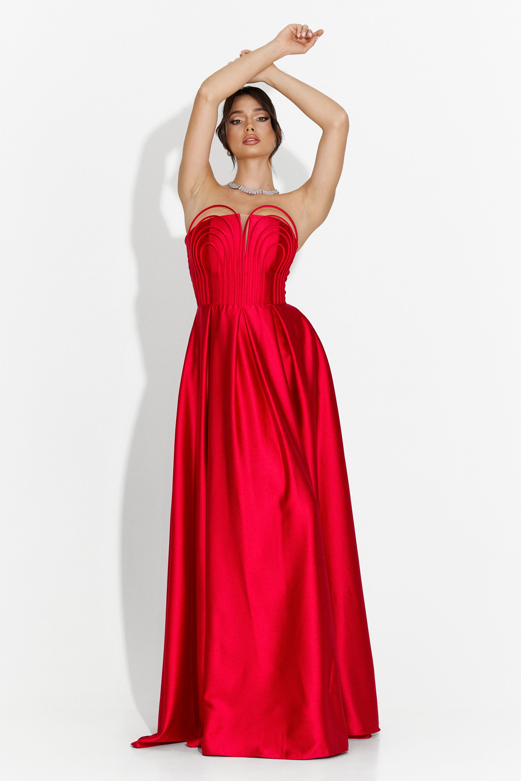 Carlena Bogas Long Red Ladies Dress