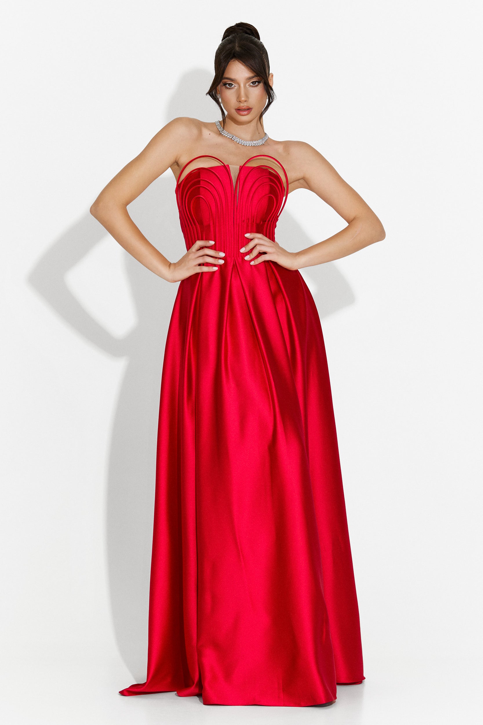 Carlena Bogas Long Red Ladies Dress