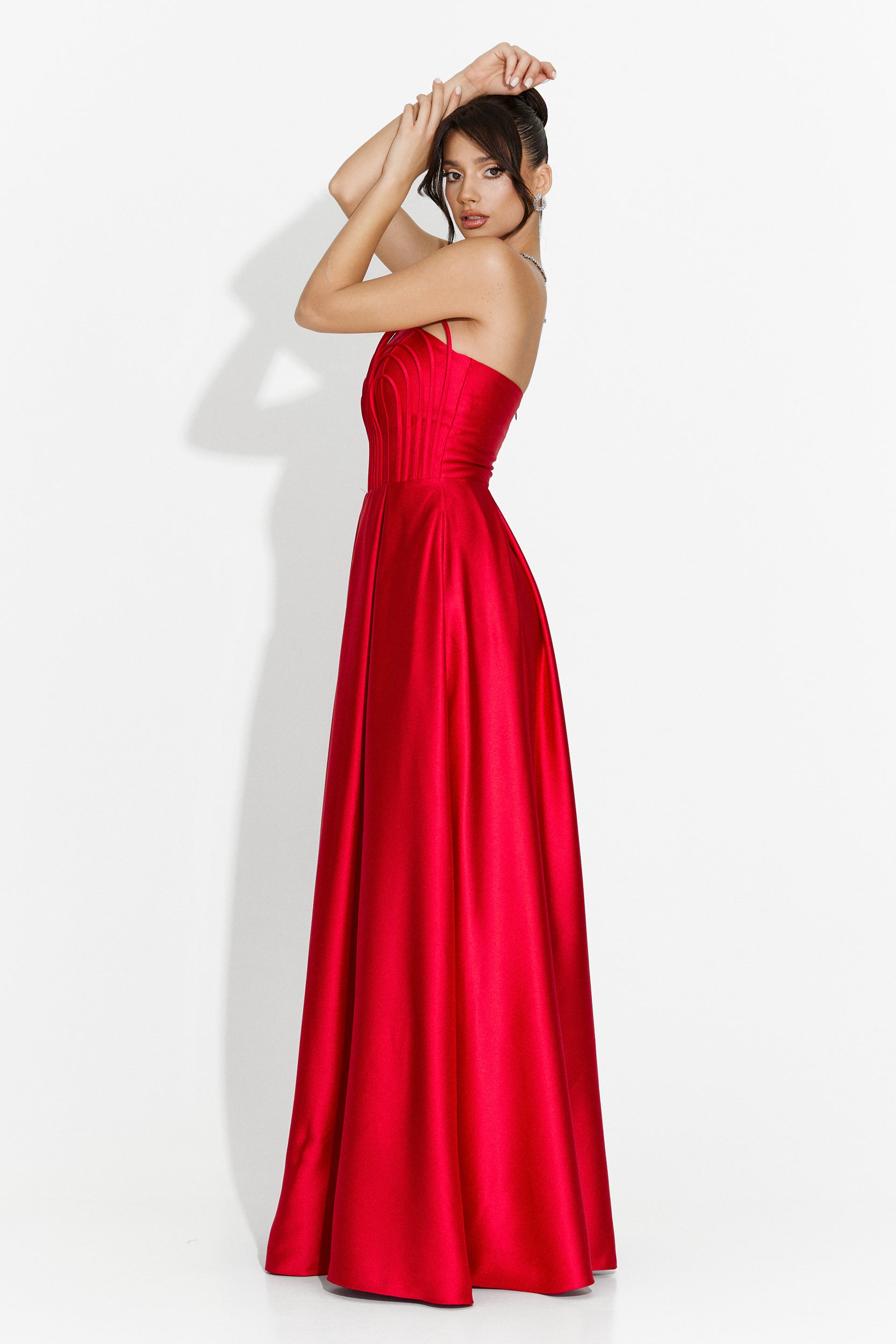 Carlena Bogas Long Red Ladies Dress