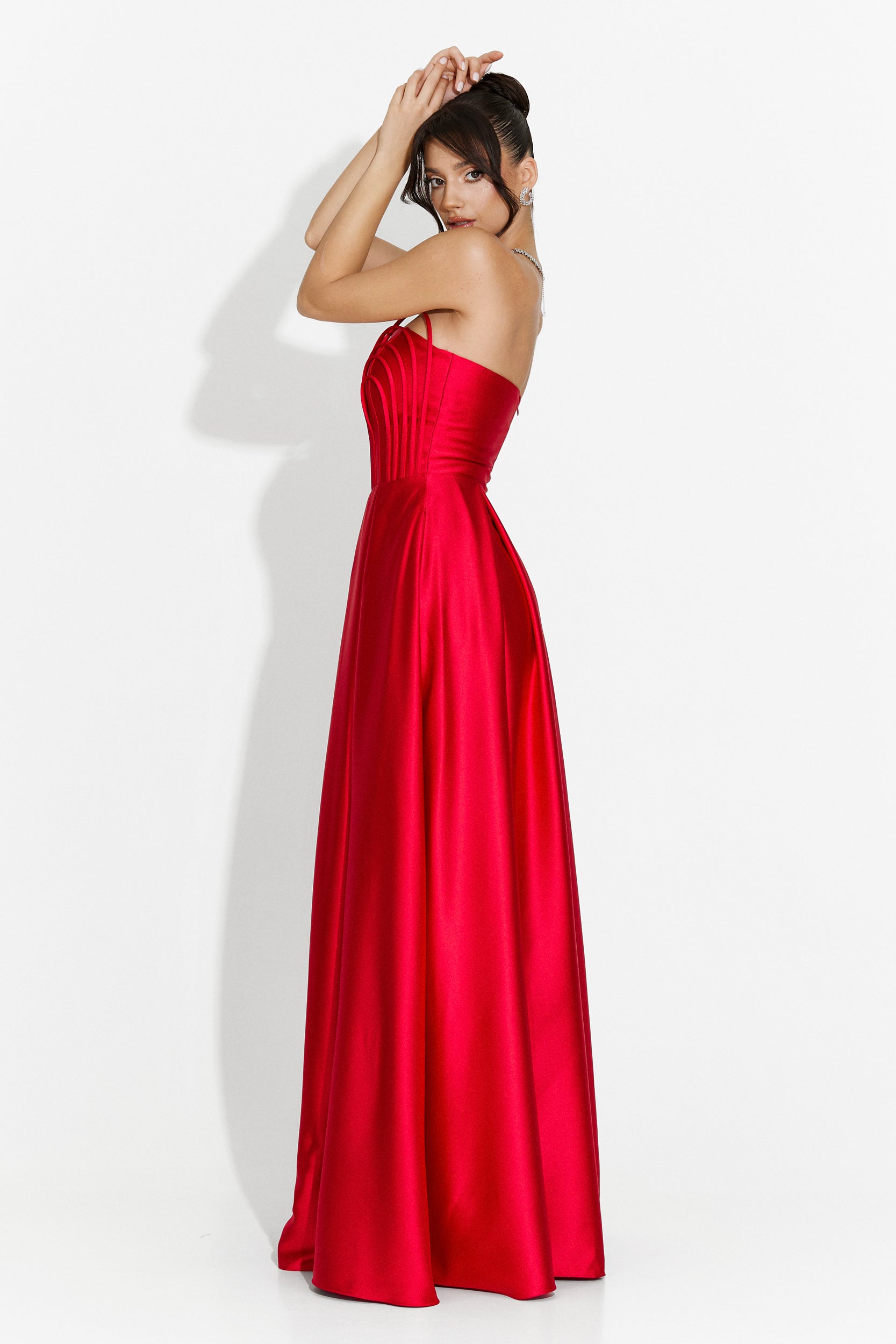 Carlena Bogas Long Red Ladies Dress