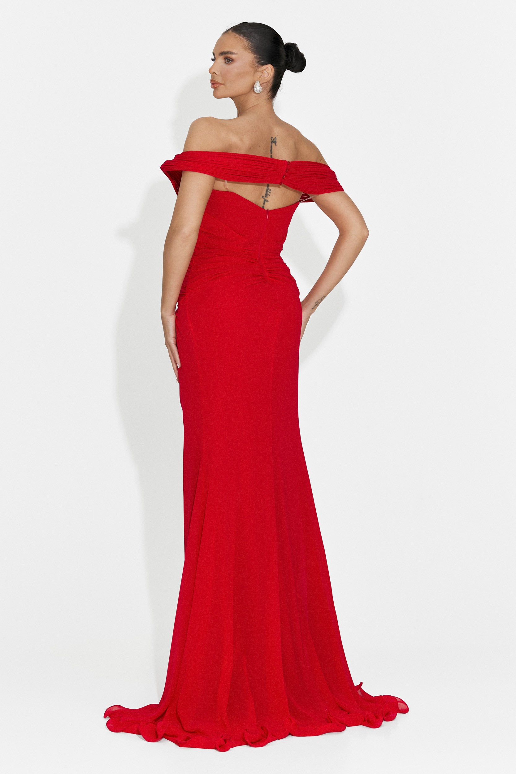 Rochie dama lunga rosie Emilia Bogas