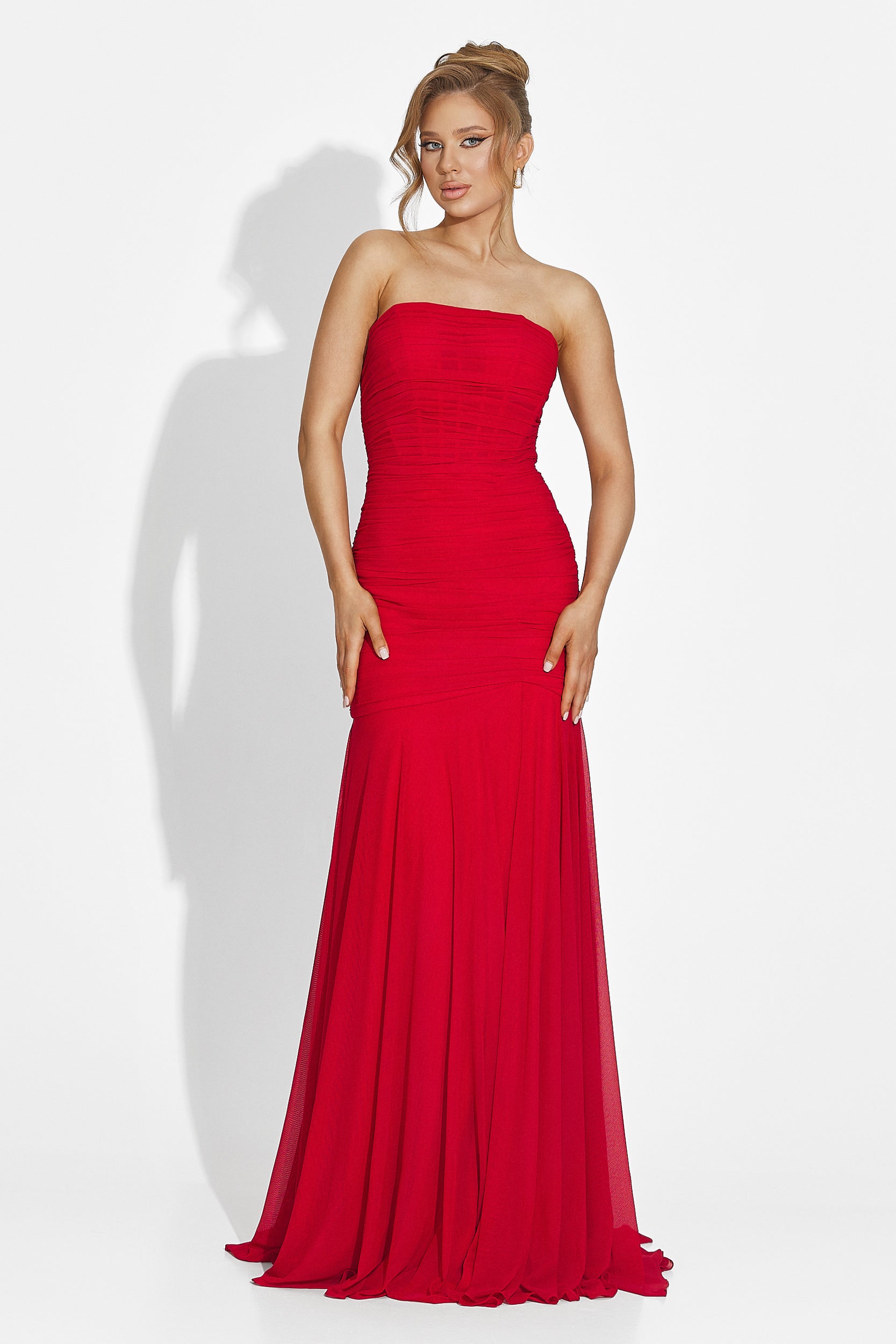 Rochie dama lunga rosie Guilena Bogas