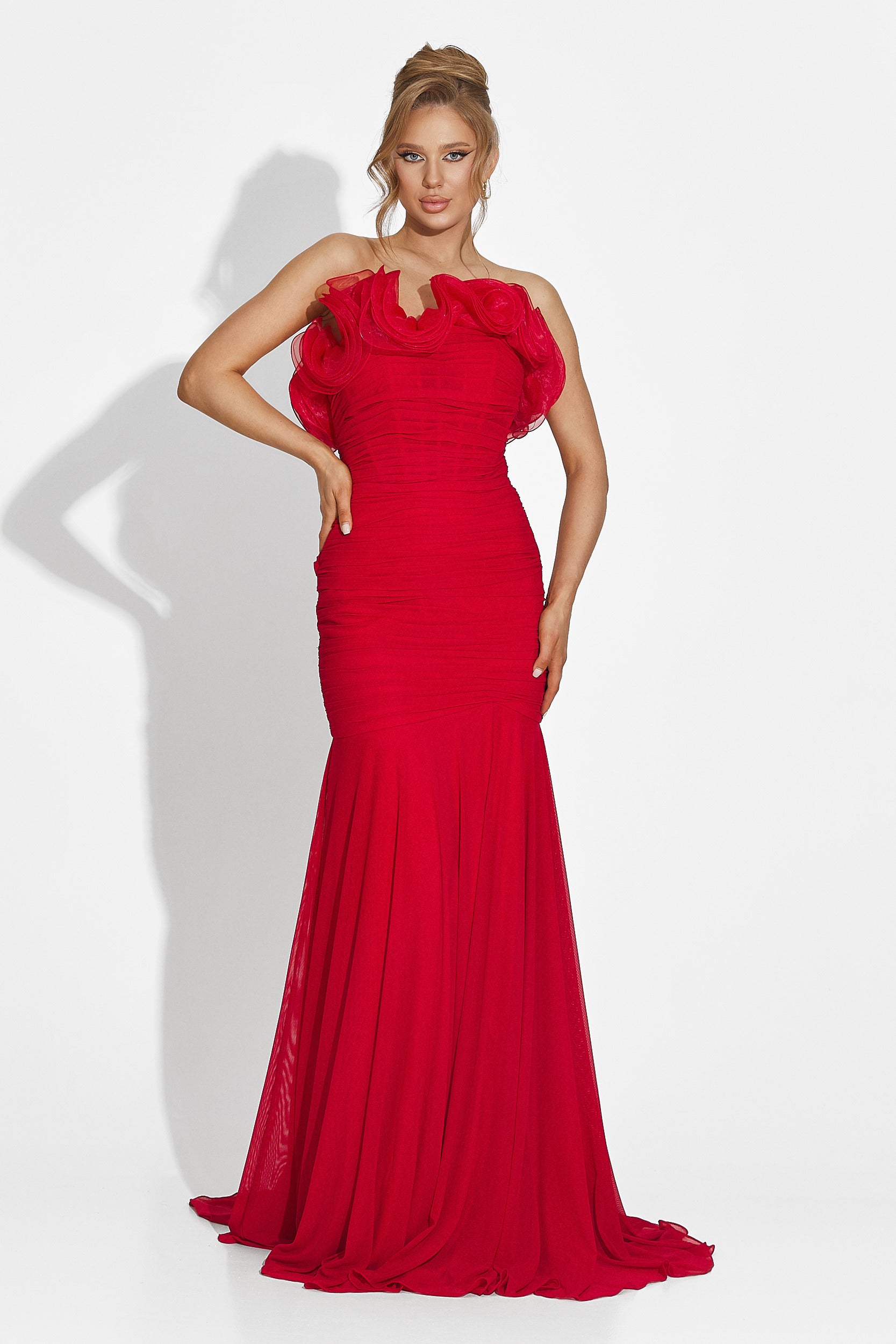 Rochie dama lunga rosie Guilena Bogas