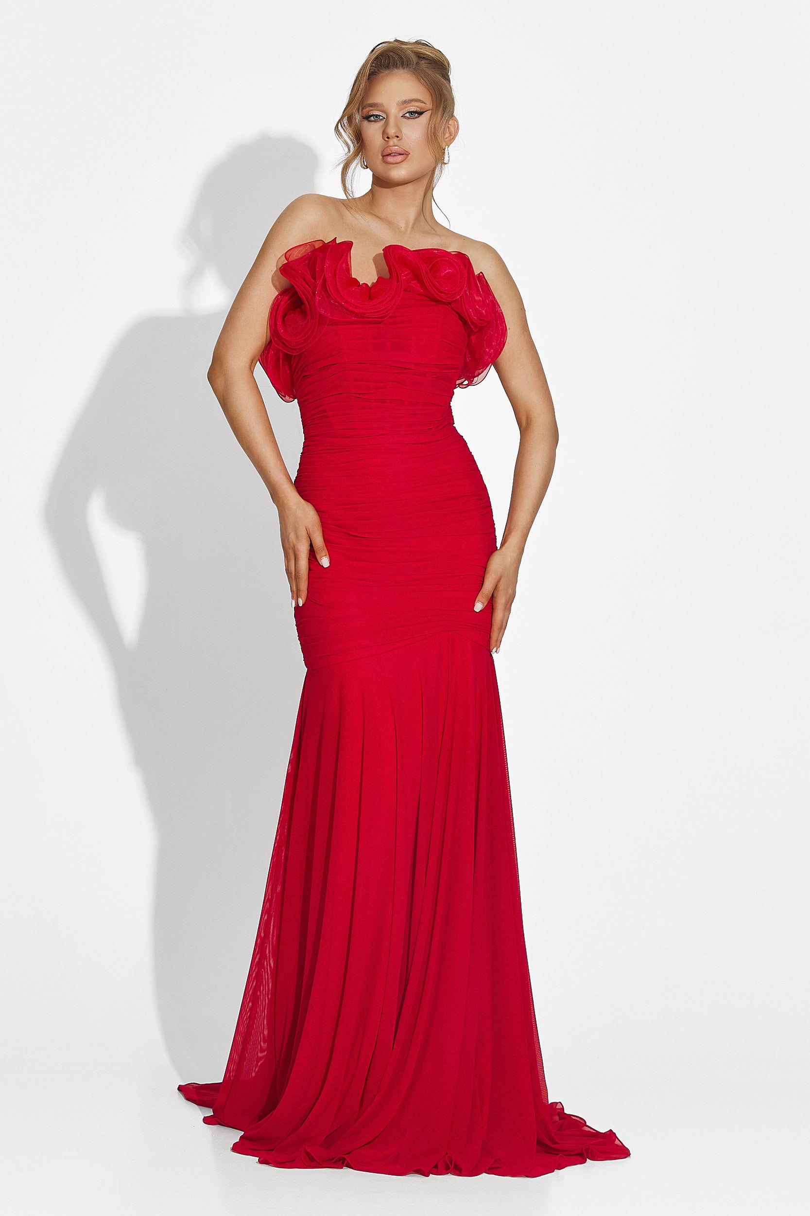 Rochie dama lunga rosie Guilena Bogas