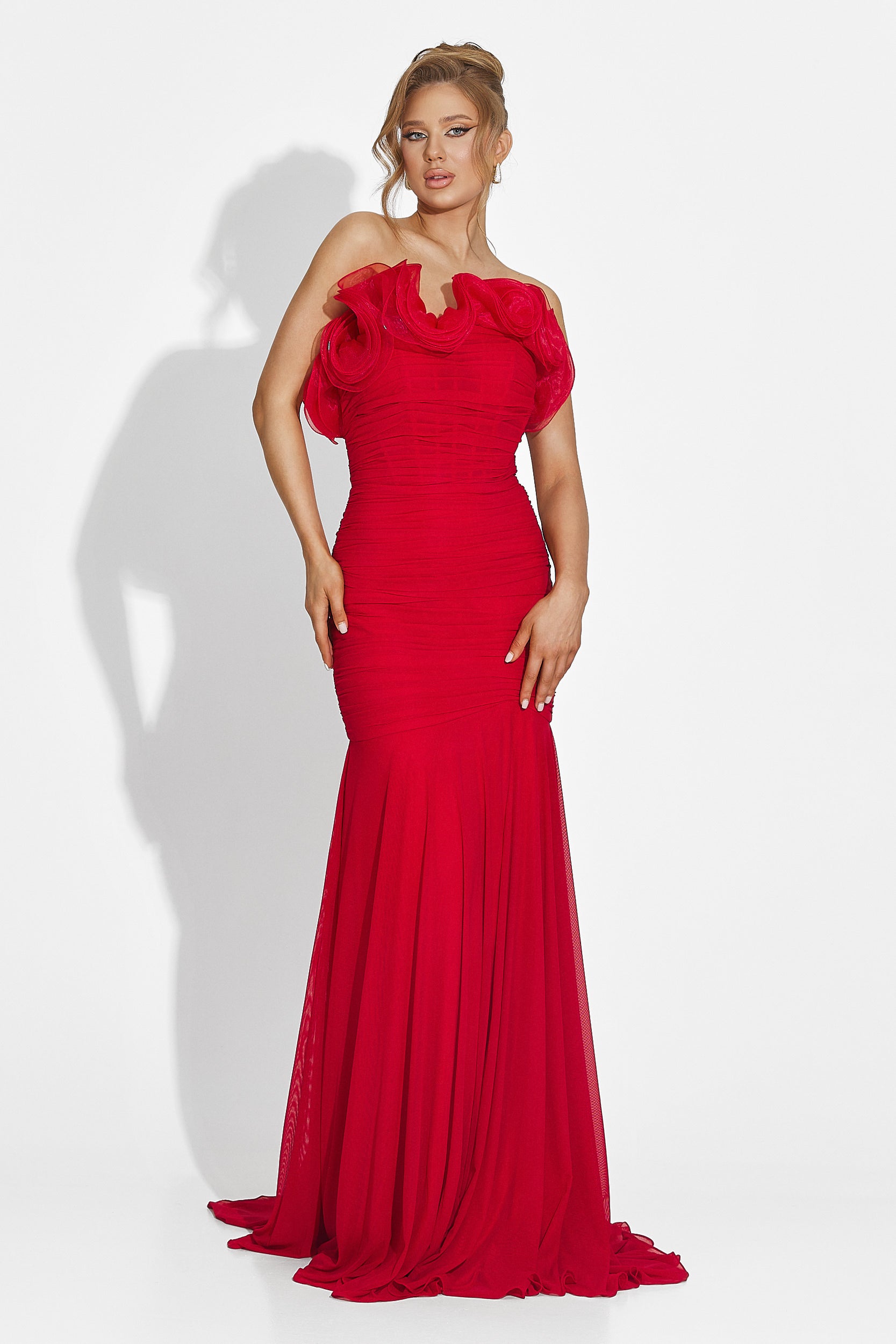 Rochie dama lunga rosie Guilena Bogas