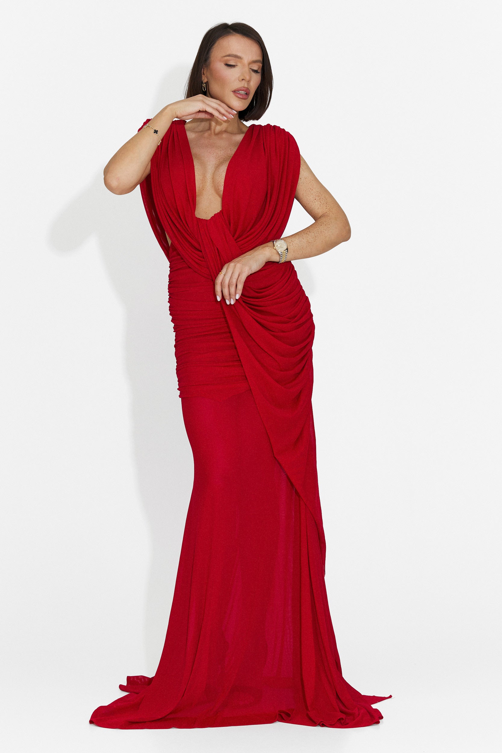 Rochie dama lunga rosie Iustima Bogas
