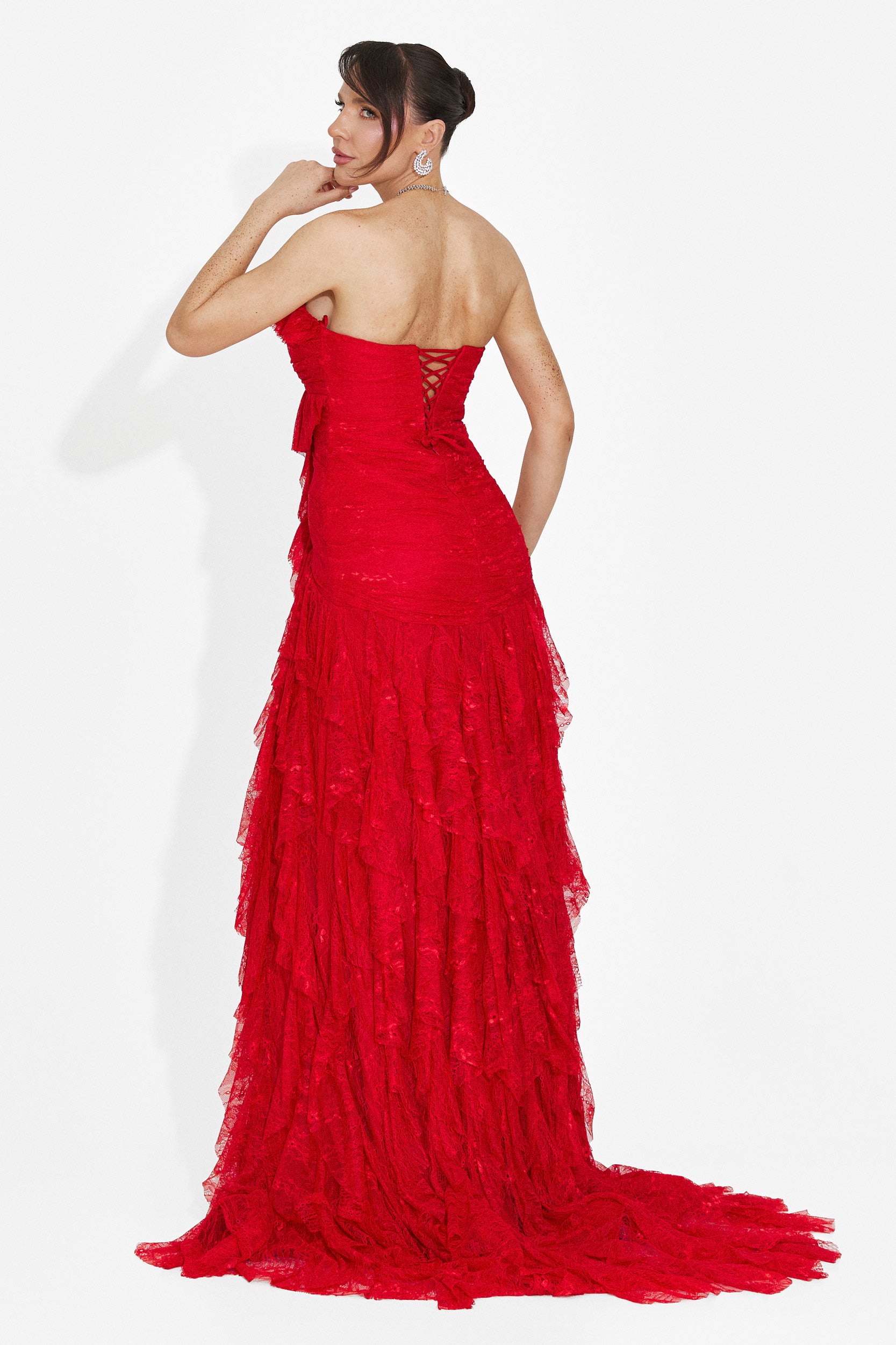 Rochie dama lunga rosie Jesya Bogas