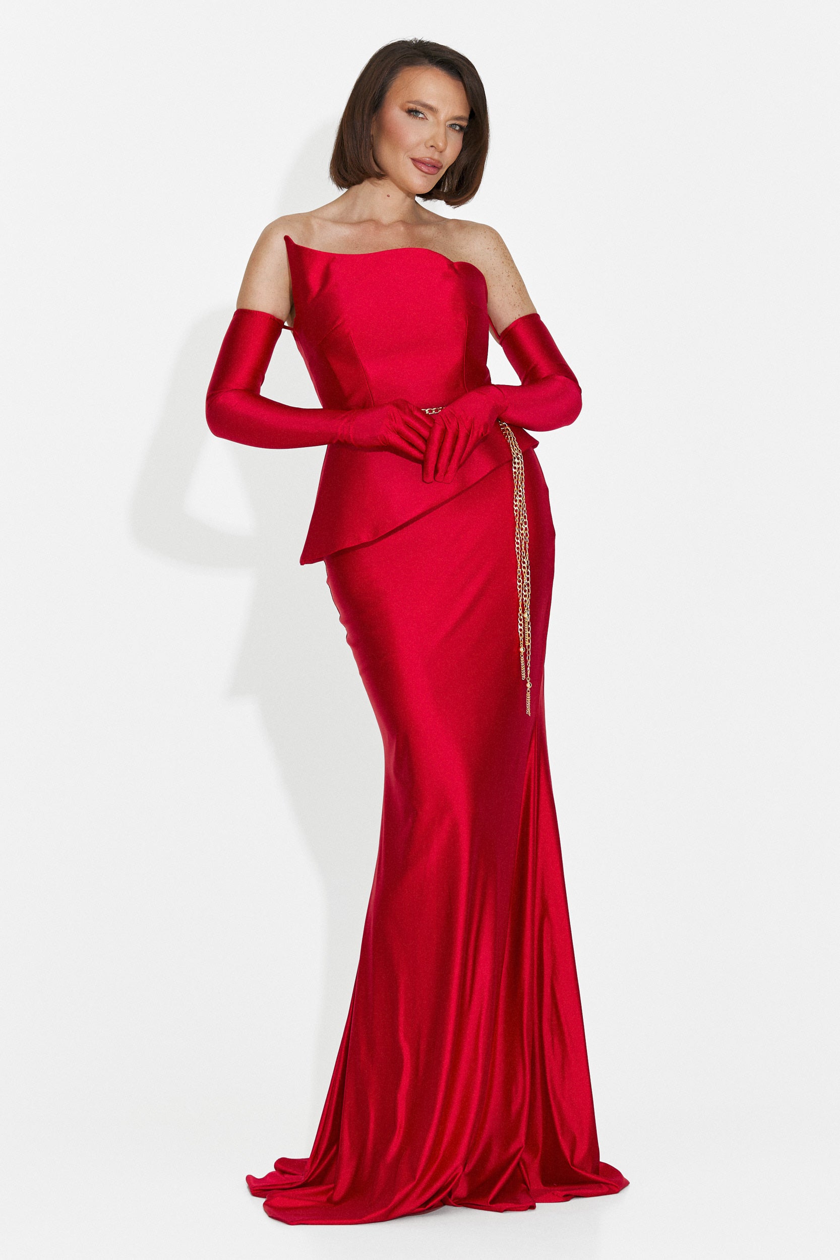 Rochie dama lunga rosie Merle Bogas