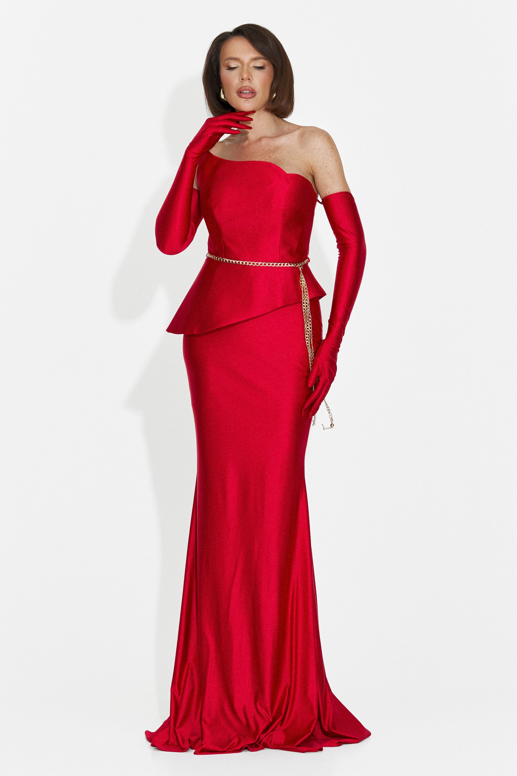 Rochie dama lunga rosie Merle Bogas