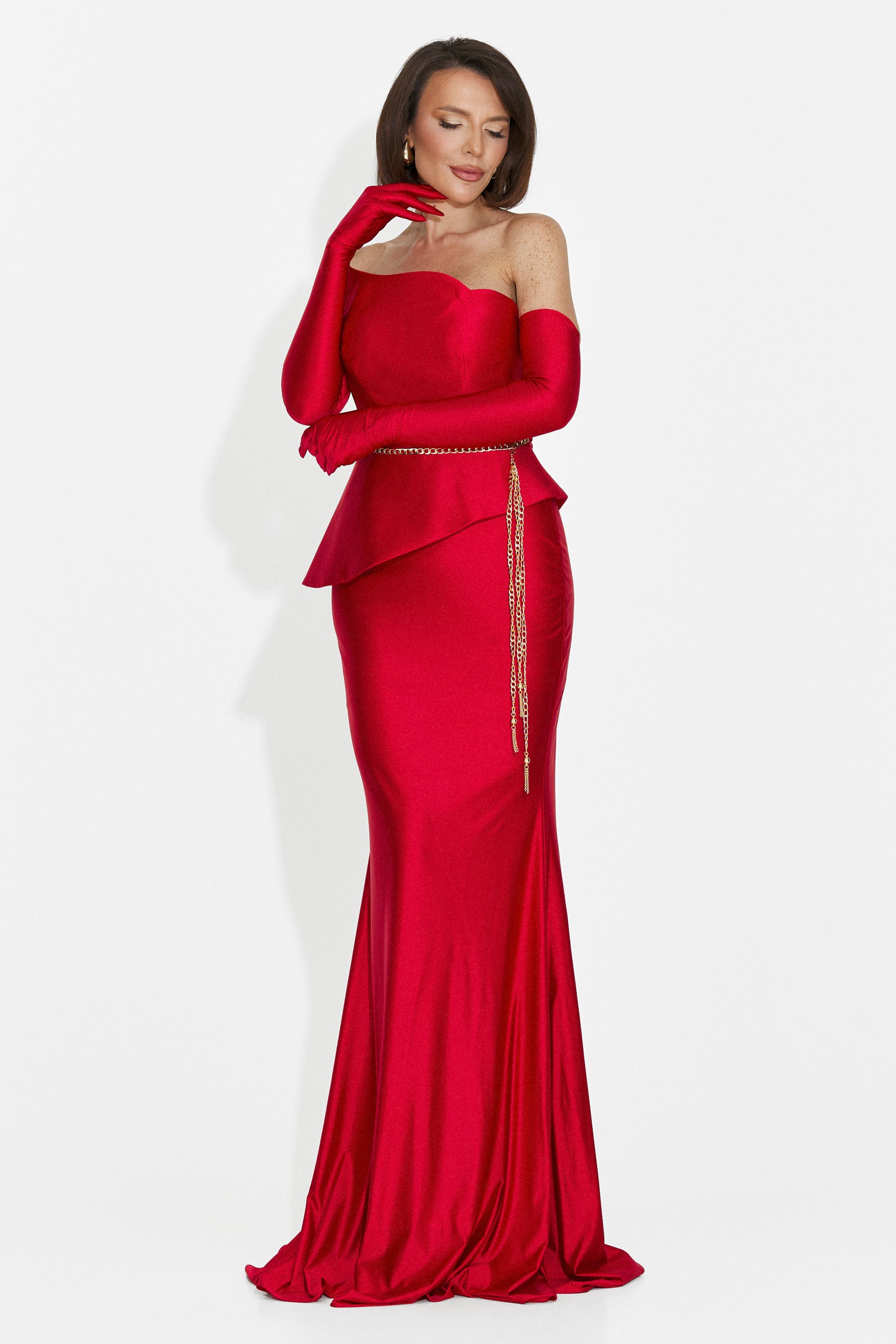 Rochie dama lunga rosie Merle Bogas
