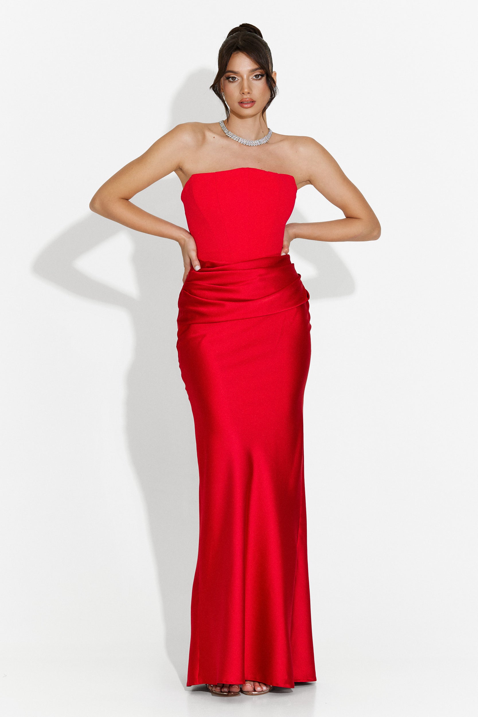 Rochie dama lunga rosie Monie Bogas
