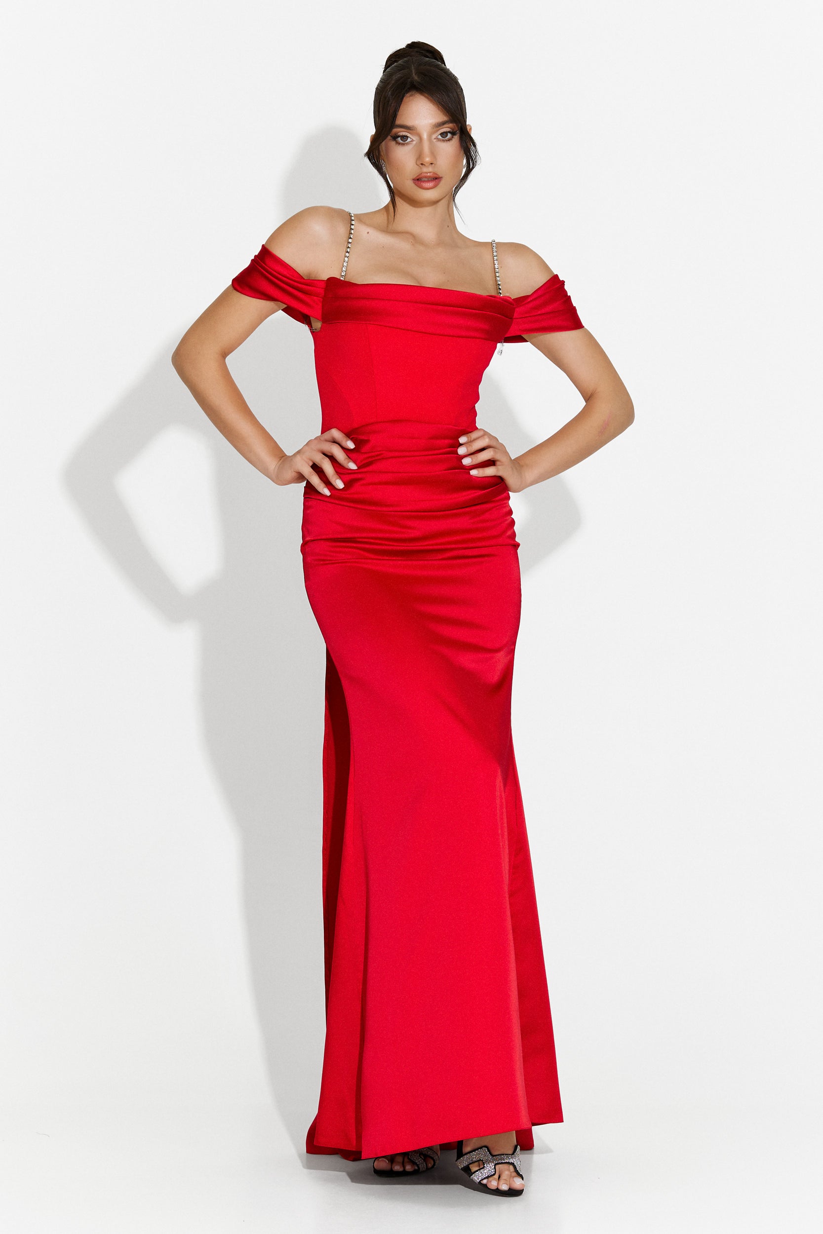 Porteo Bogas Long Red Dress for Women