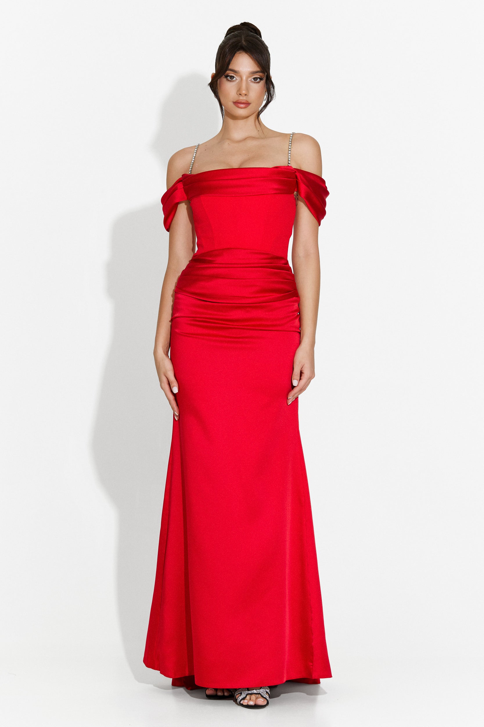 Porteo Bogas Long Red Dress for Women