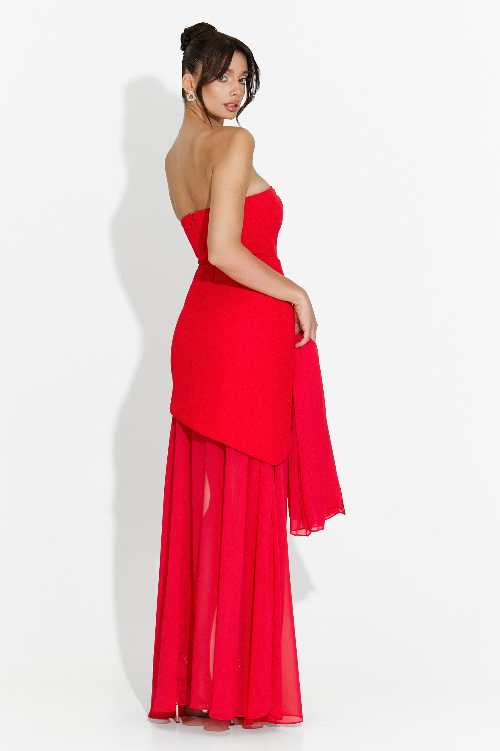 Rochie dama lunga rosie Vanasia Bogas