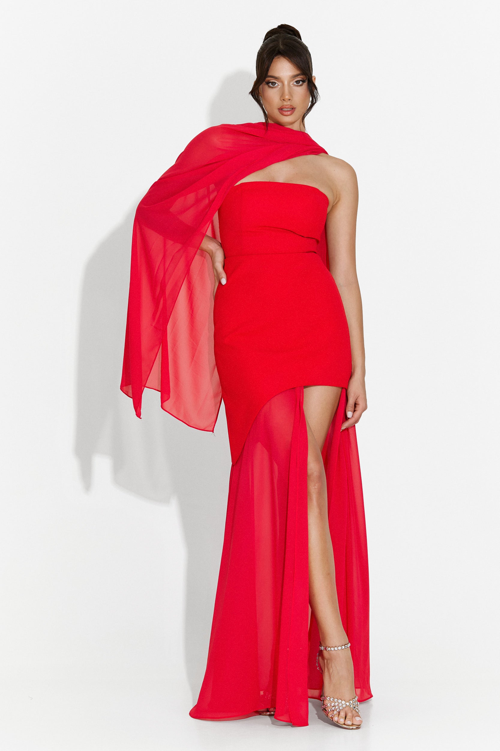 Rochie dama lunga rosie Vanasia Bogas