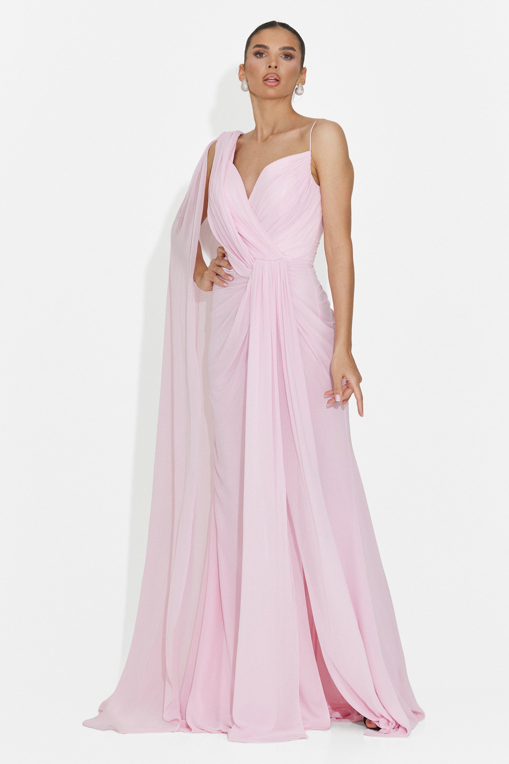 Rochie dama lunga roz Lino Bogas