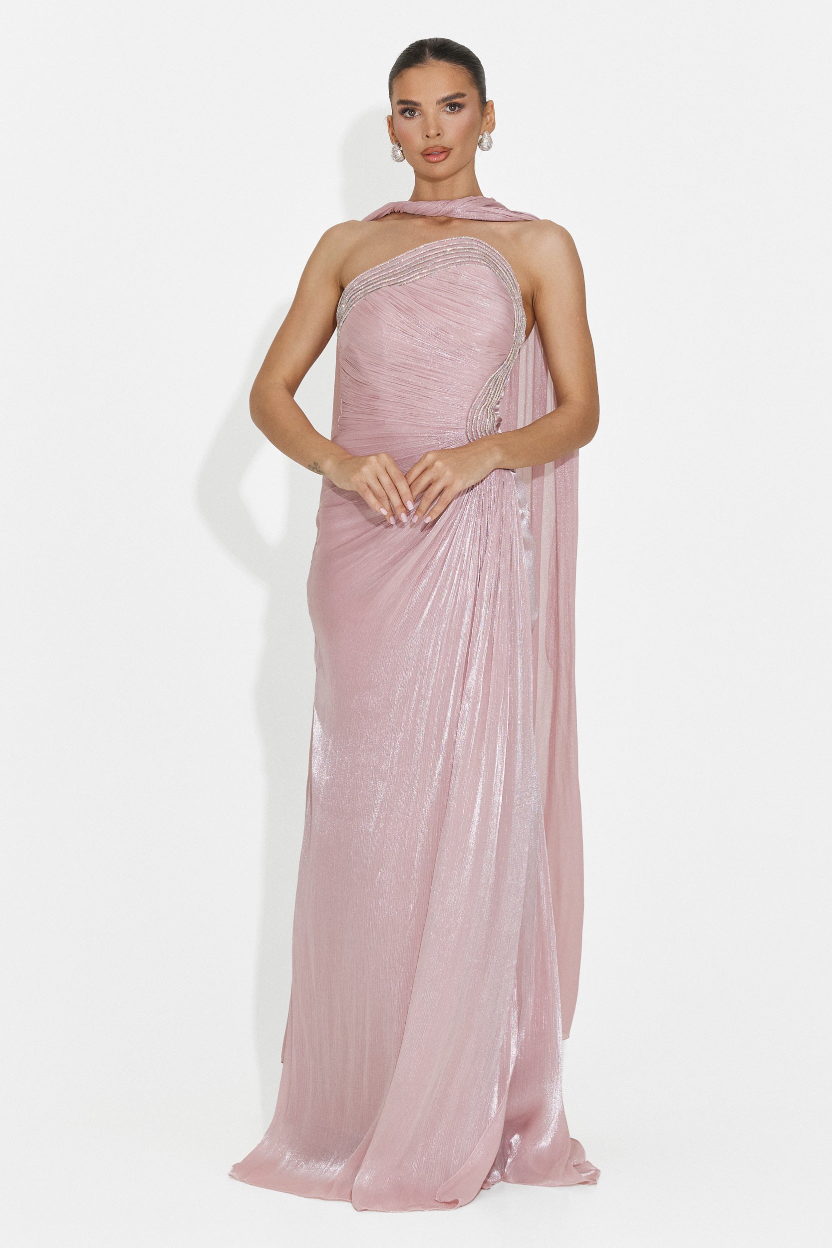Rochie dama lunga roz Moritz Bogas