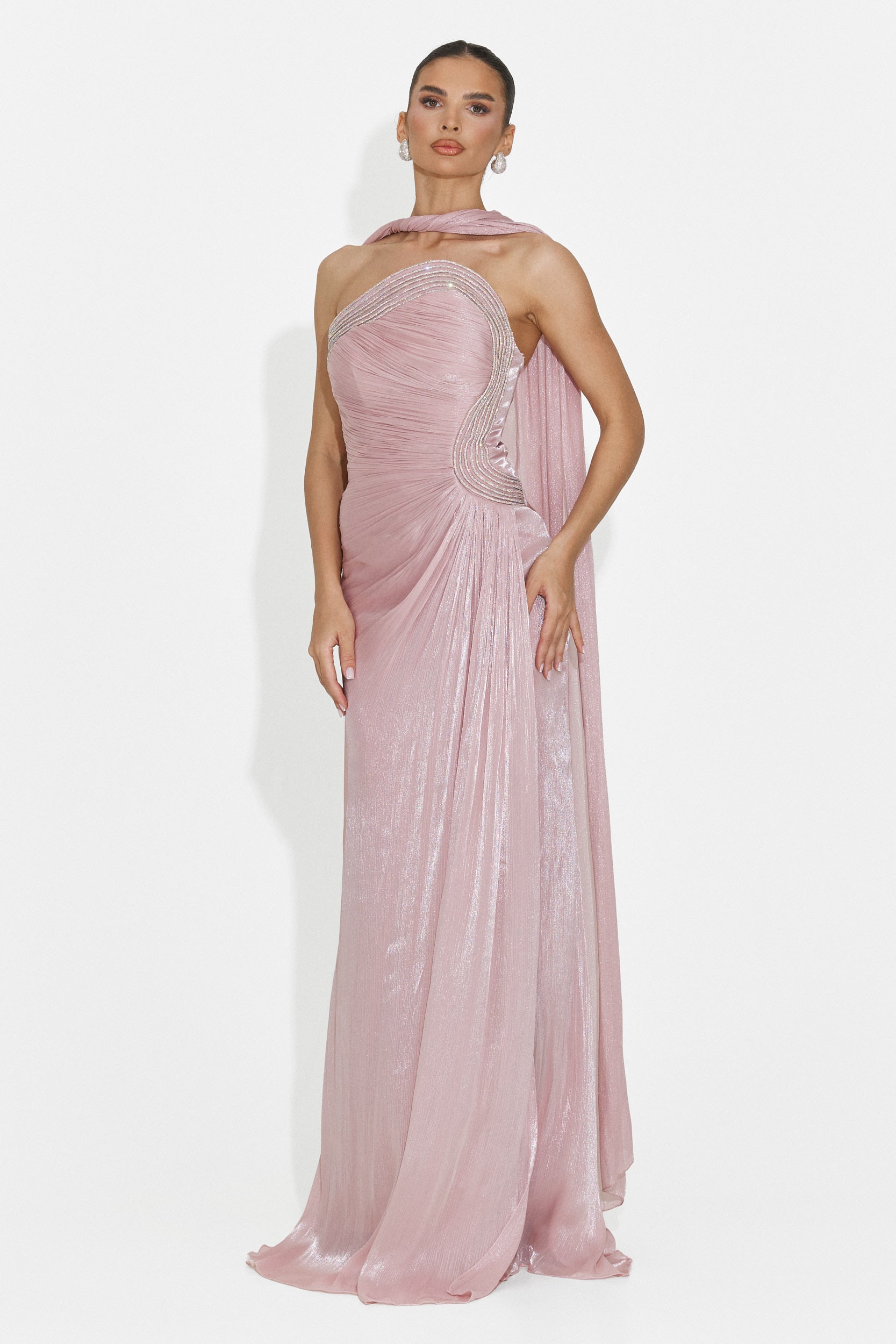 Rochie dama lunga roz Moritz Bogas