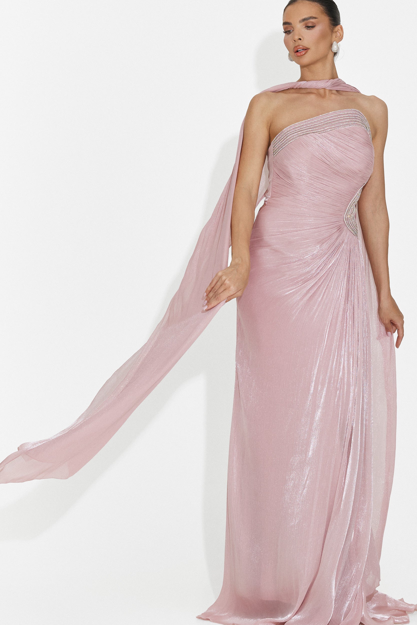 Rochie dama lunga roz Moritz Bogas