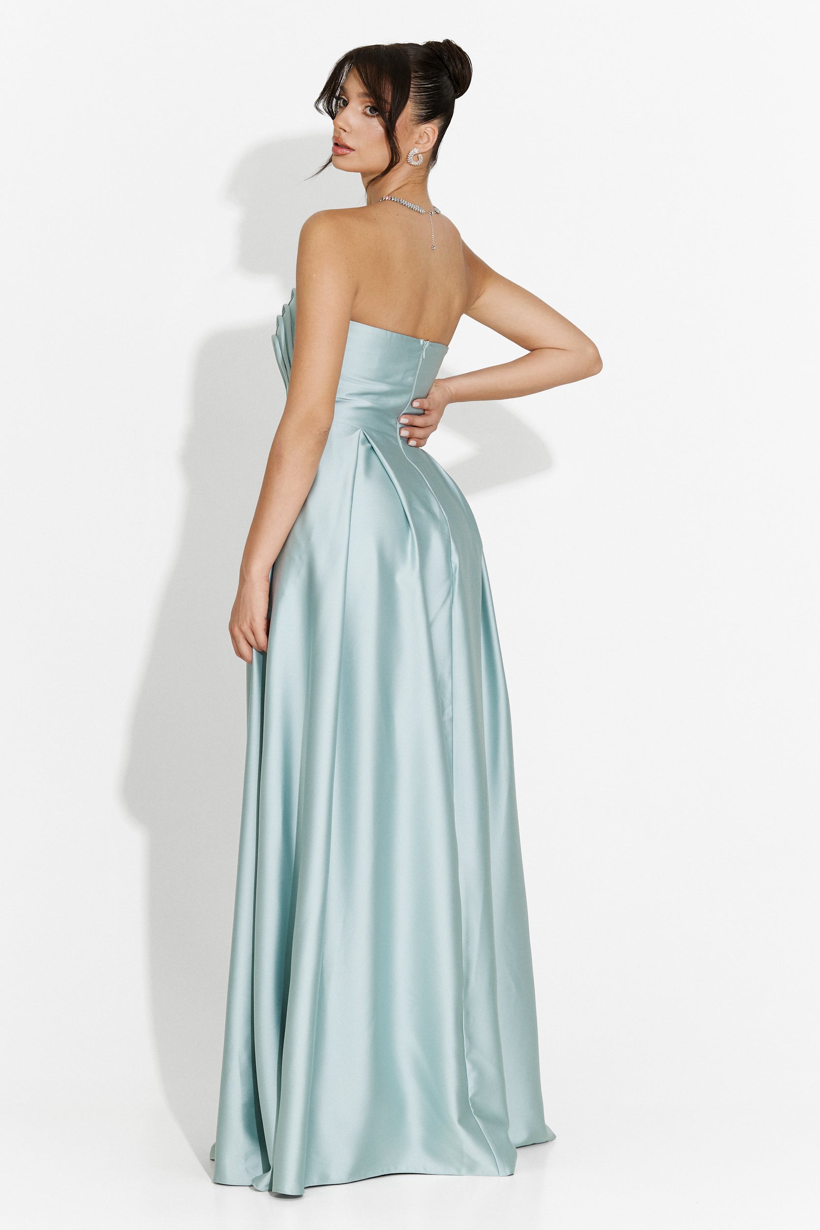 Rochie dama lunga turcoaz Carlena Bogas