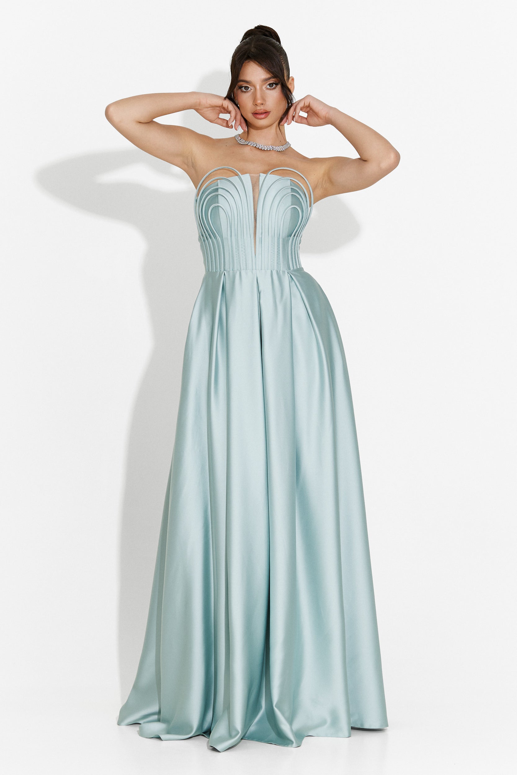 Rochie dama lunga turcoaz Carlena Bogas
