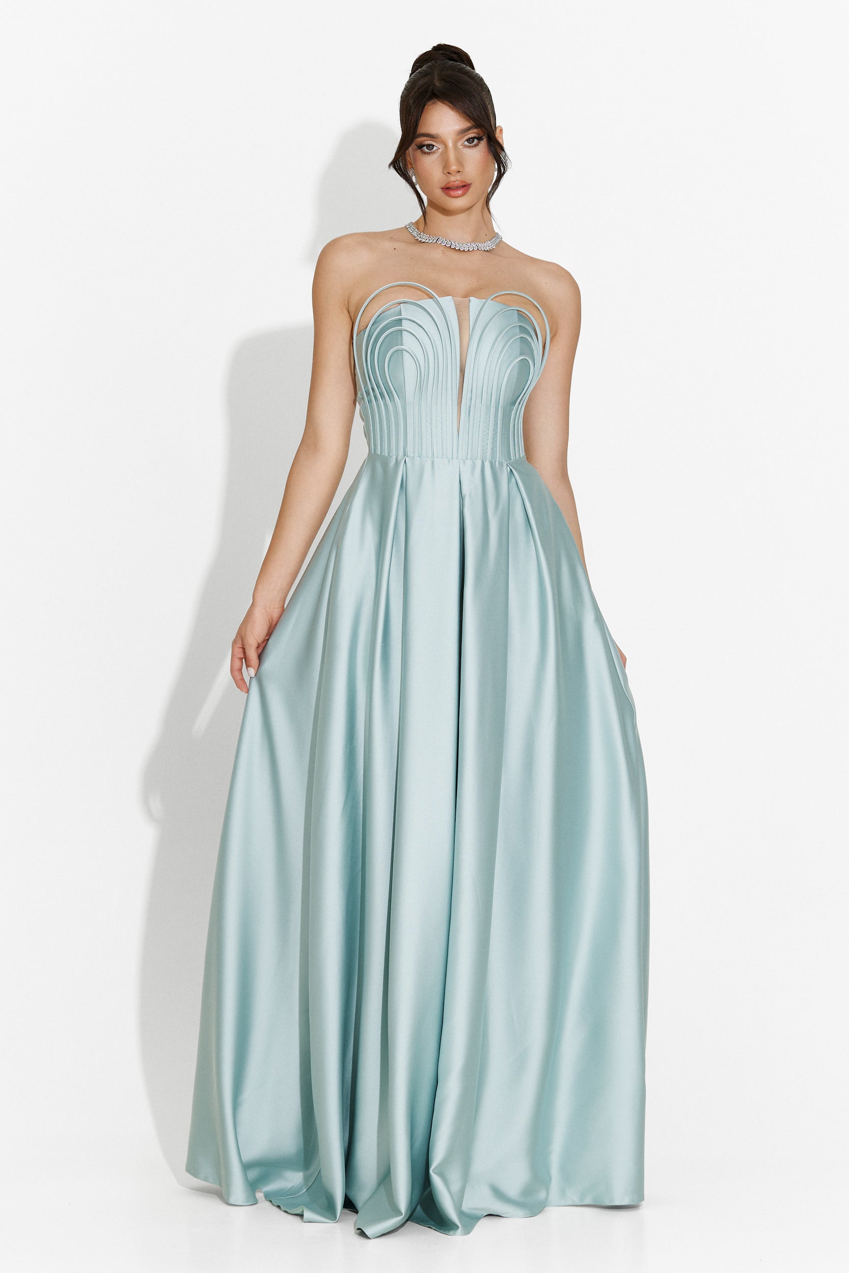 Rochie dama lunga turcoaz Carlena Bogas