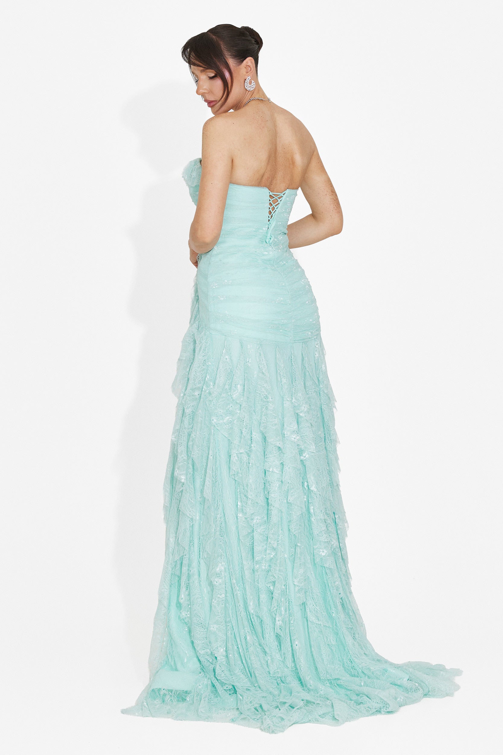 Rochie dama lunga turcoaz Jesya Bogas