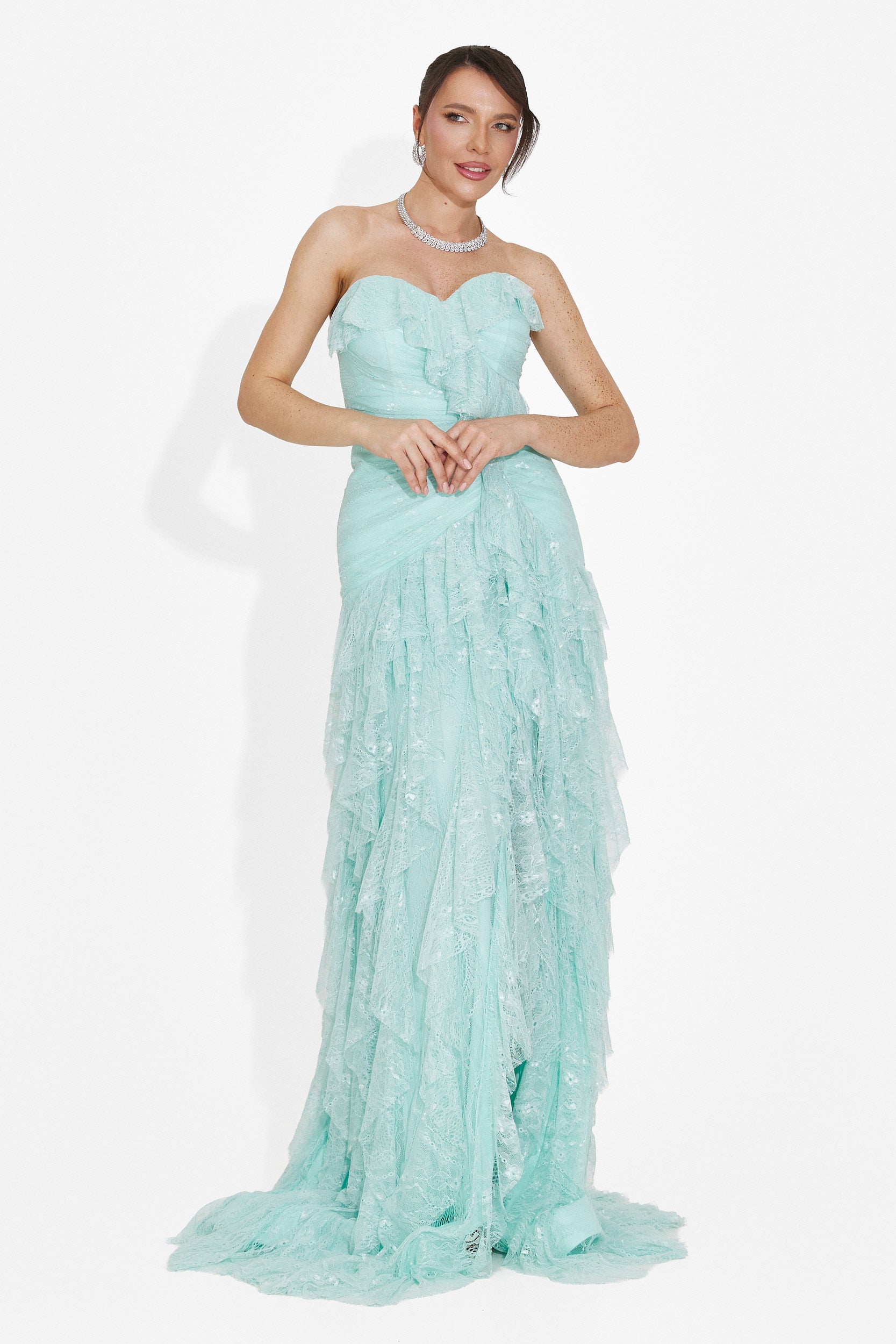 Rochie dama lunga turcoaz Jesya Bogas