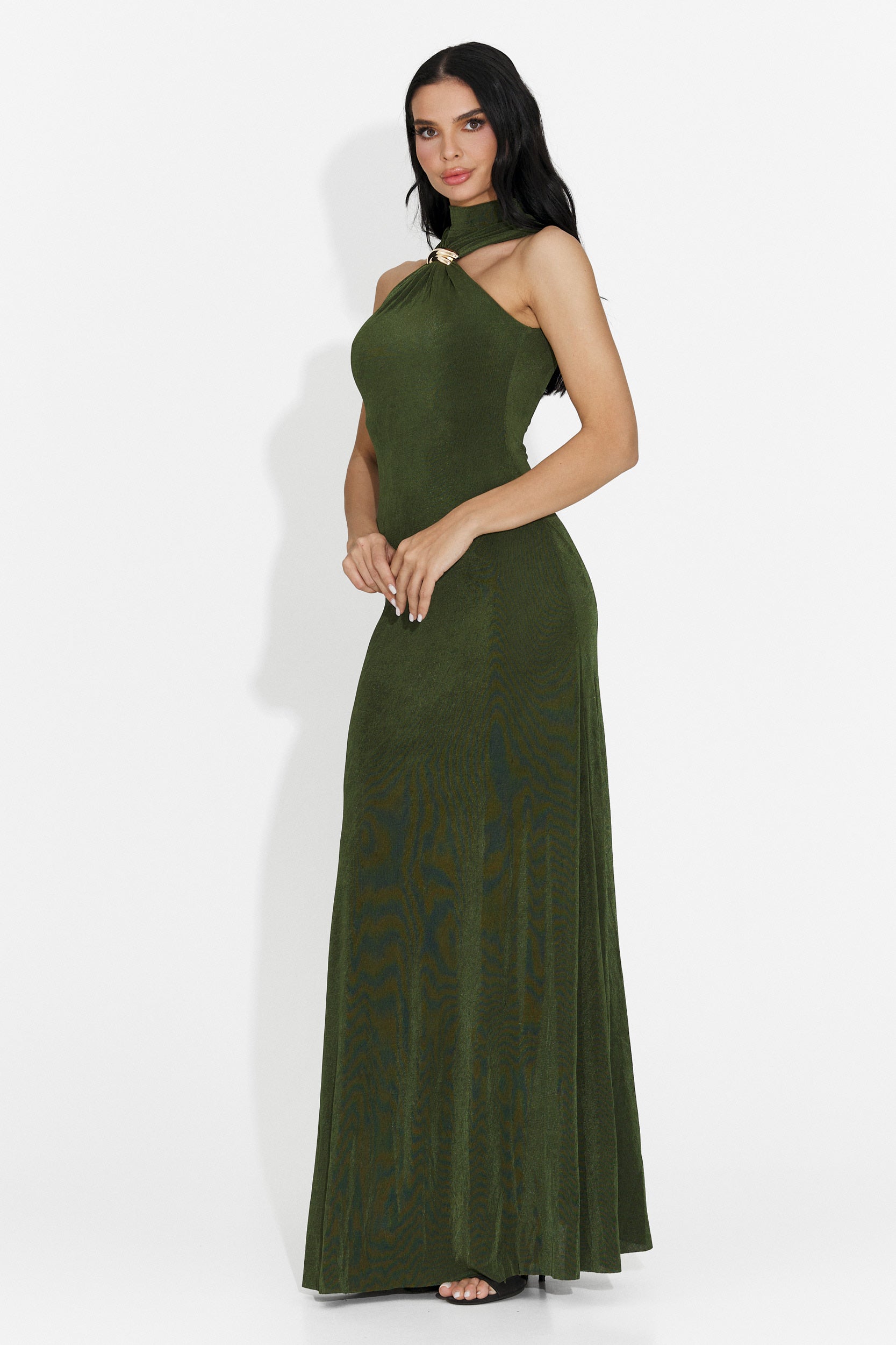Rochie dama lunga verde Alecsona Bogas