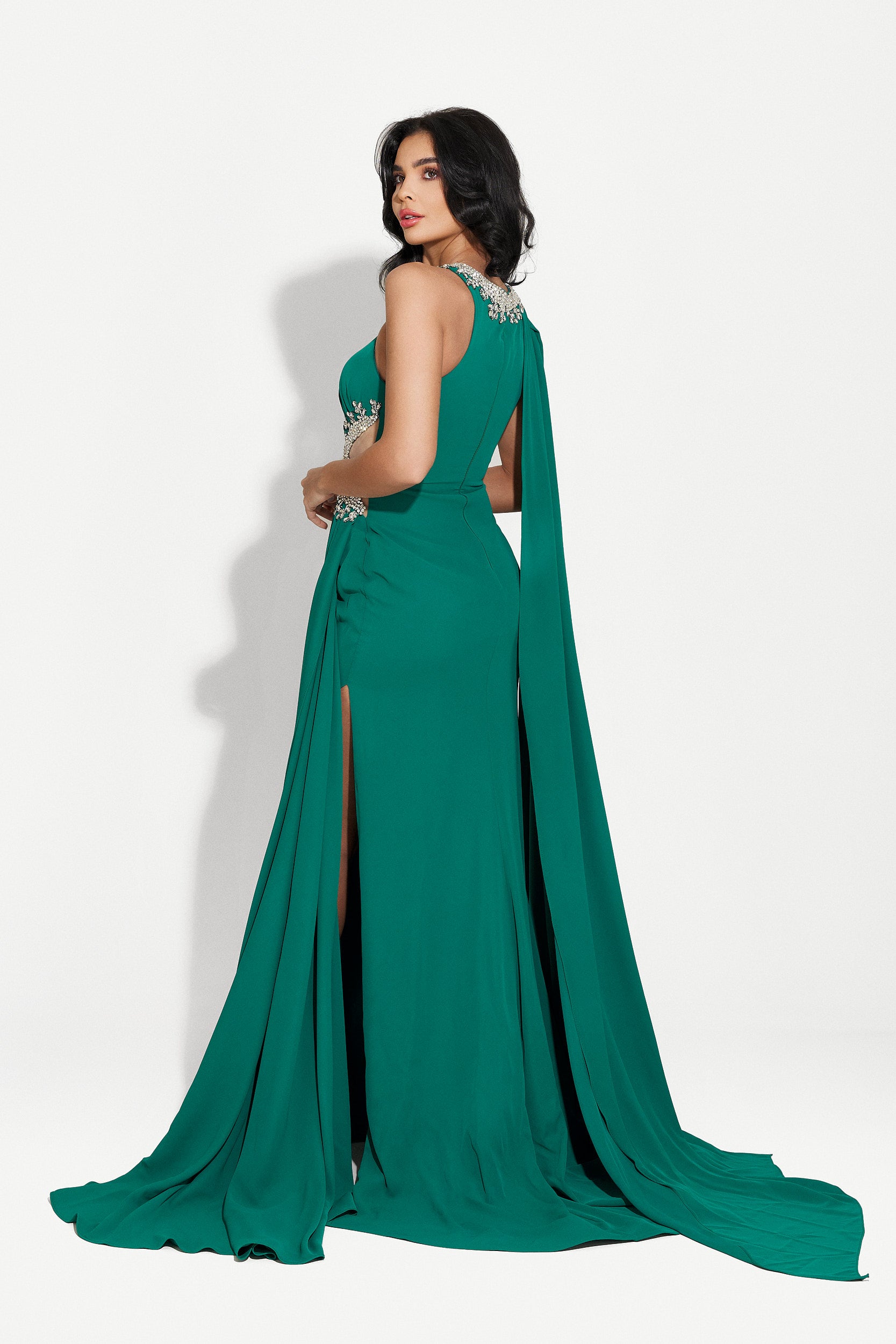 Alexea Bogas Long Green Dress for Women