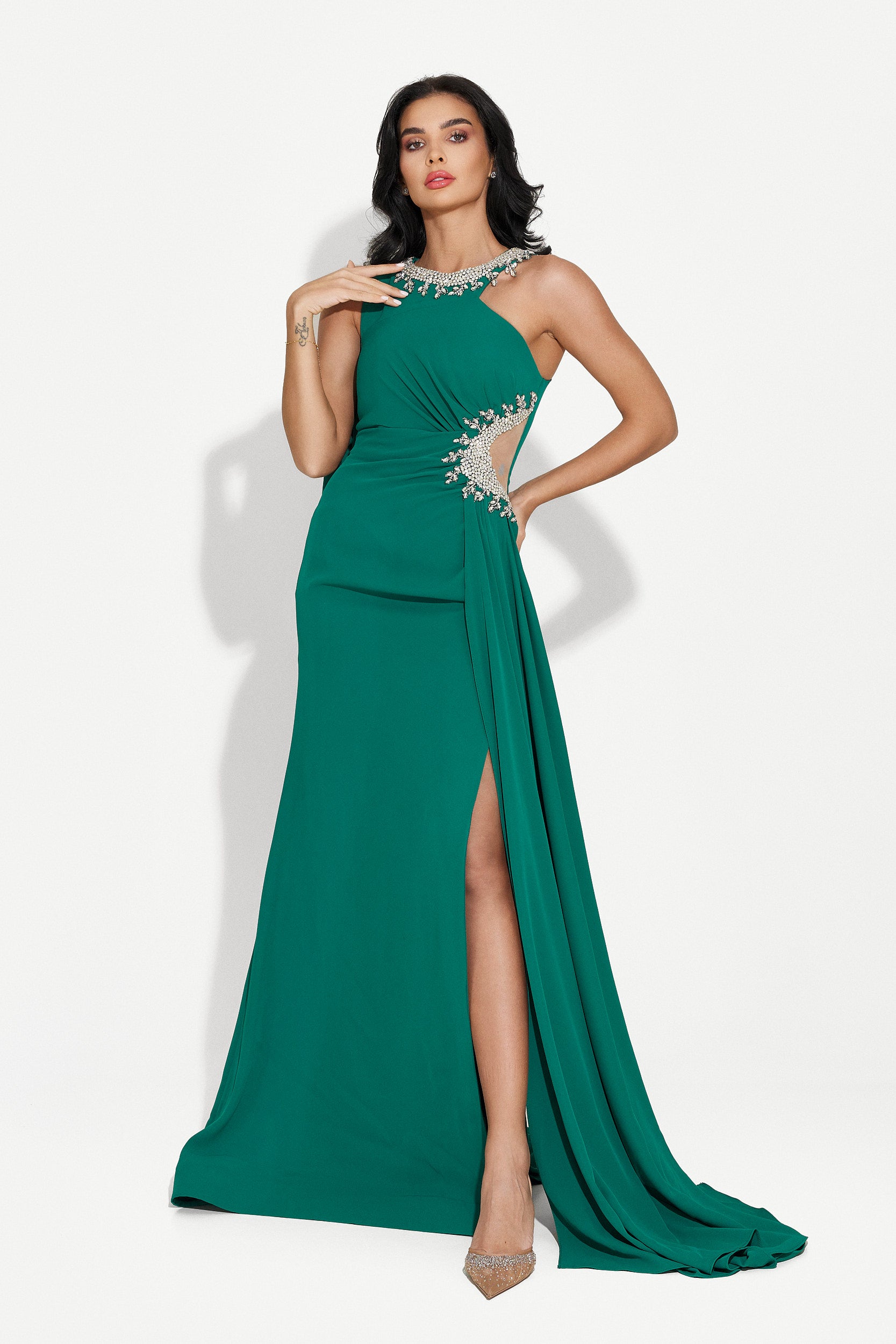 Alexea Bogas Long Green Dress for Women