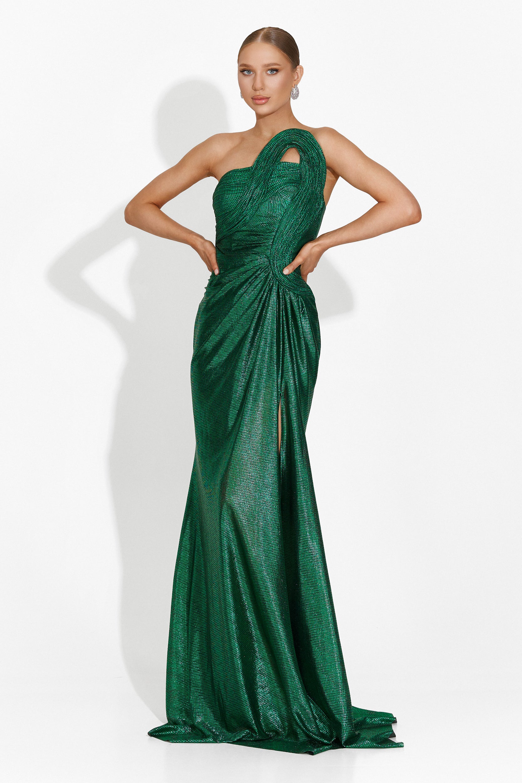 Rochie dama lunga verde Almata Bogas