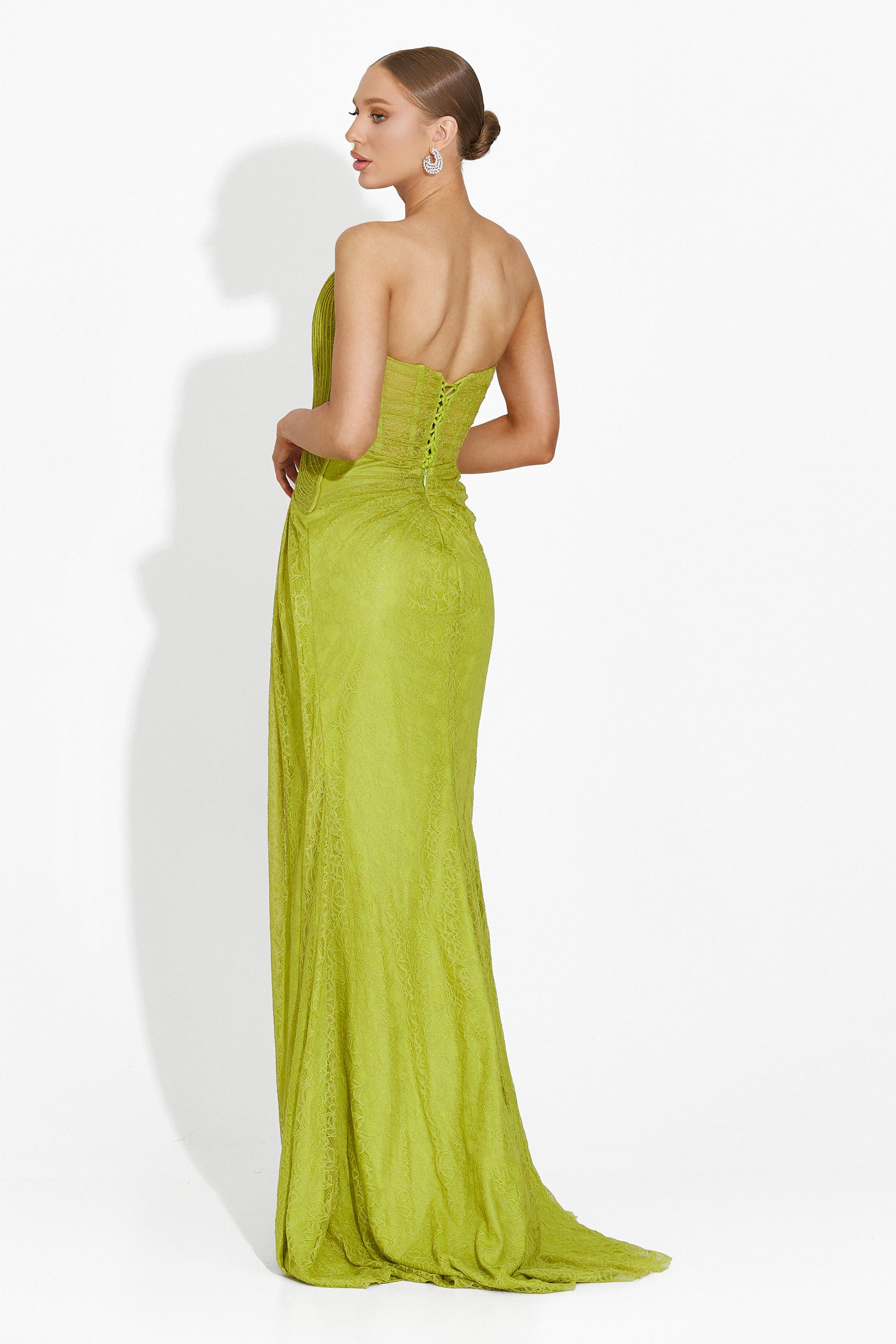 Apryl Bogas Long Green Ladies Dress
