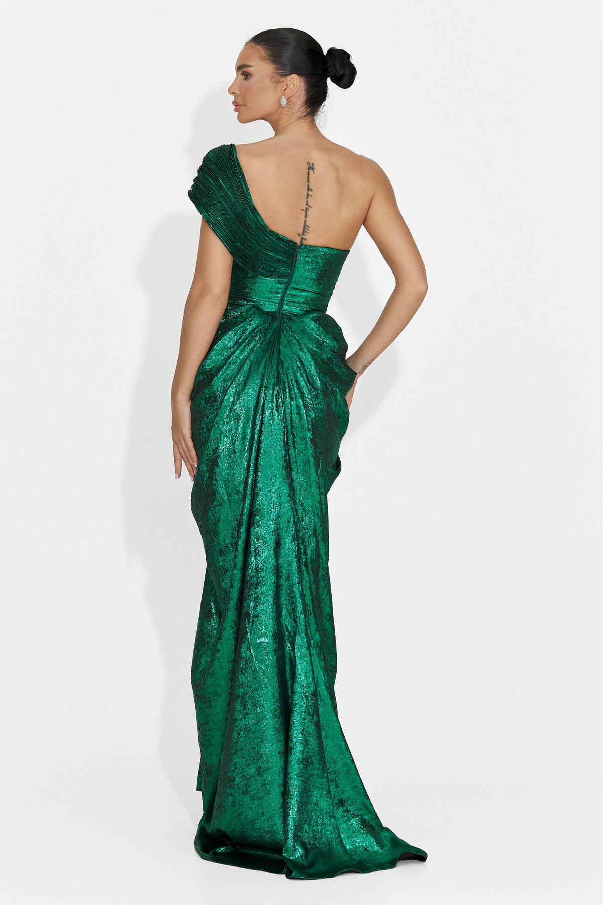 Rochie dama lunga verde Becker Bogas, imaginea 2 din 8